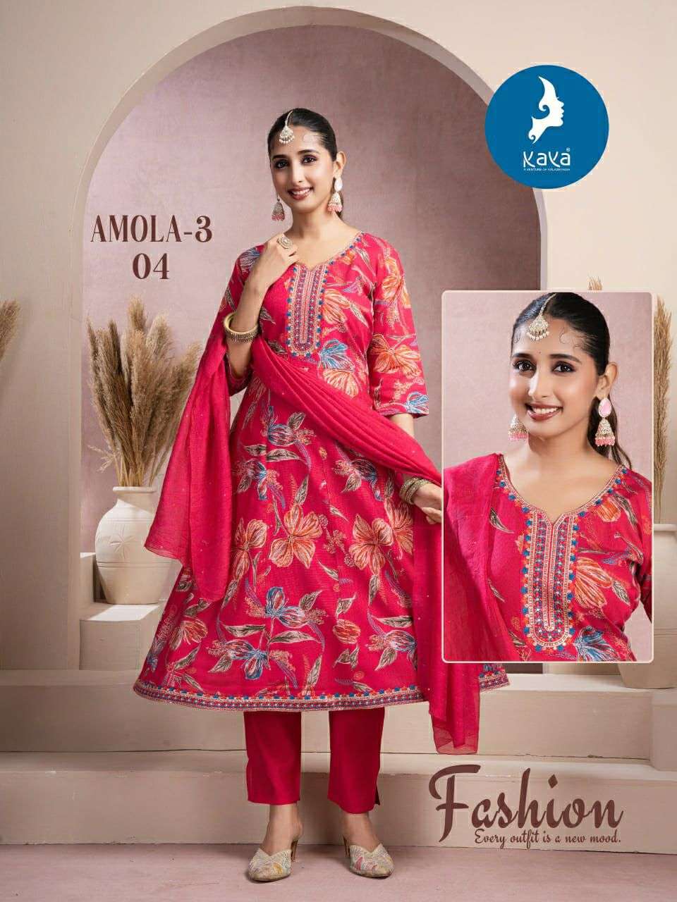 KAVYA AMOLA VOL 3 FANCY DESIGNER ANARKALI STYLE LADIES 3PCS SET COLLECTION 