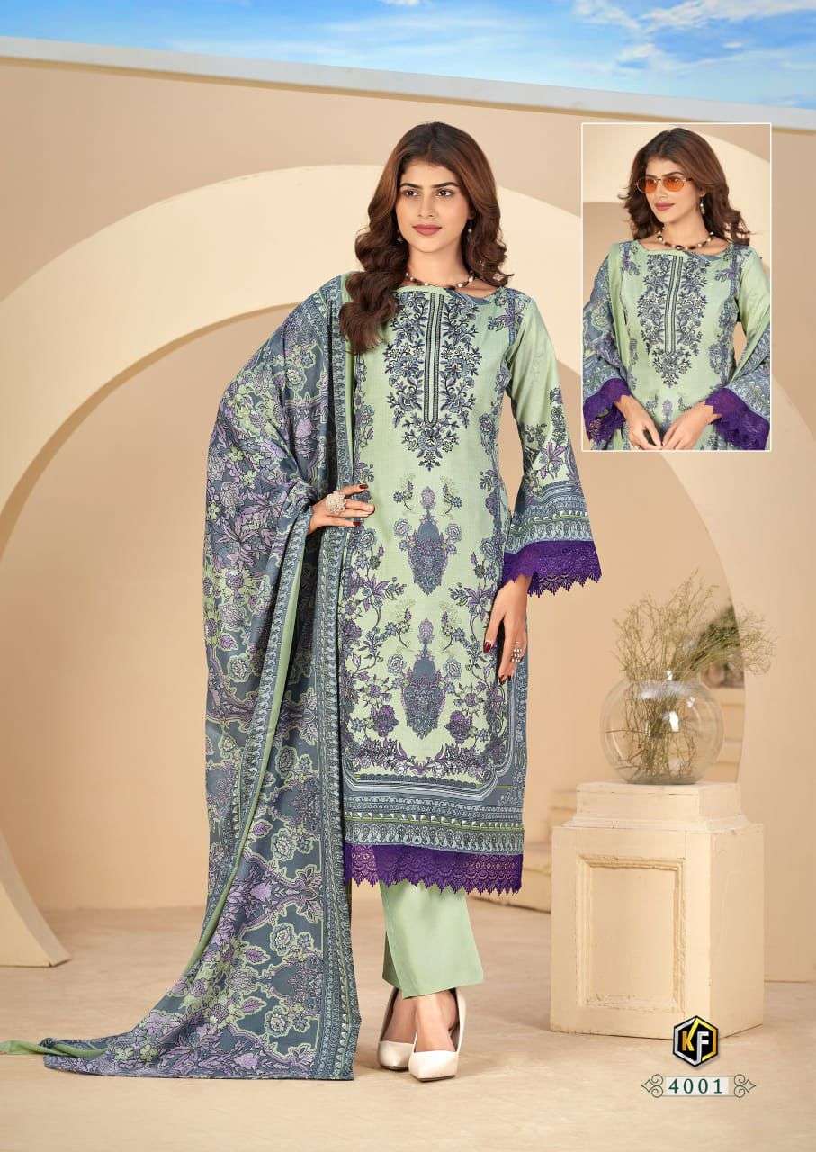 KEVAL FAB JAZMIN VOL 4 COTTON DIGITAL PRINT WITH WORK SALWAR SUIT