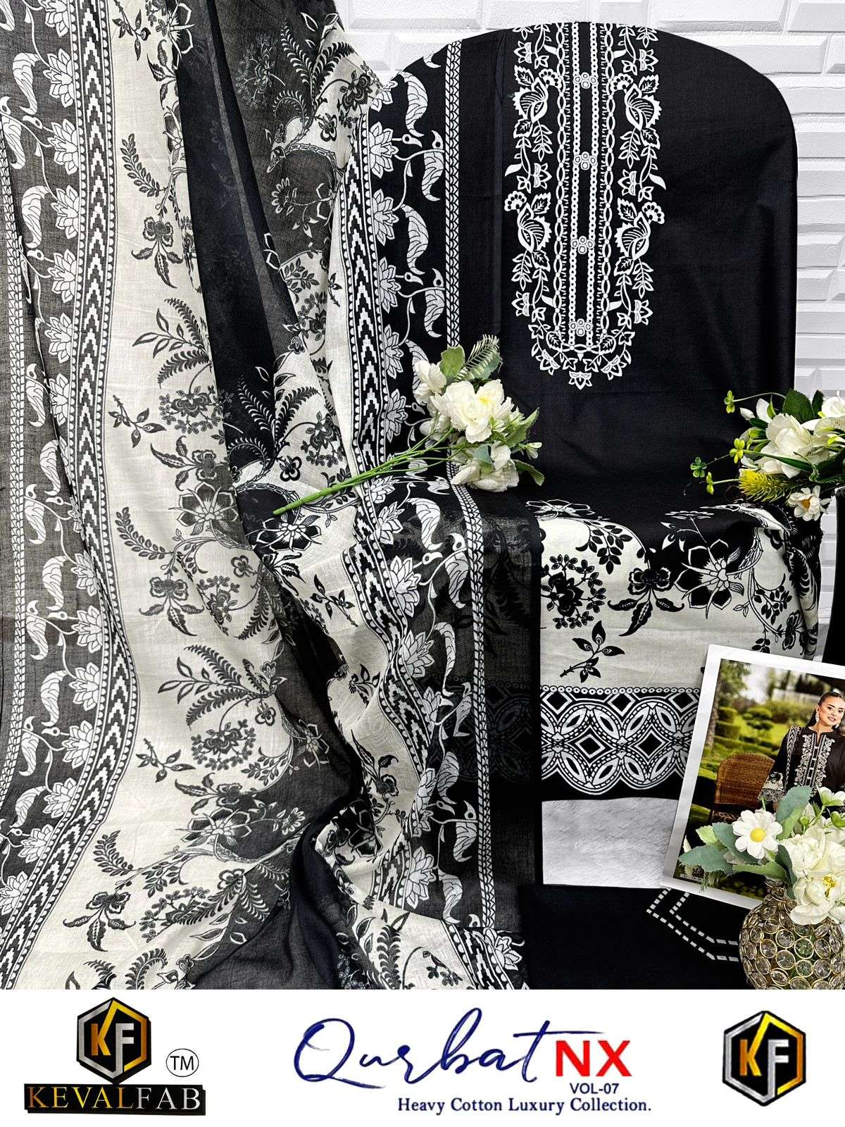 KEVAL FAB QURBAT NX VOL 8 COTTON DIGITAL PRINT SALWAR SUITS