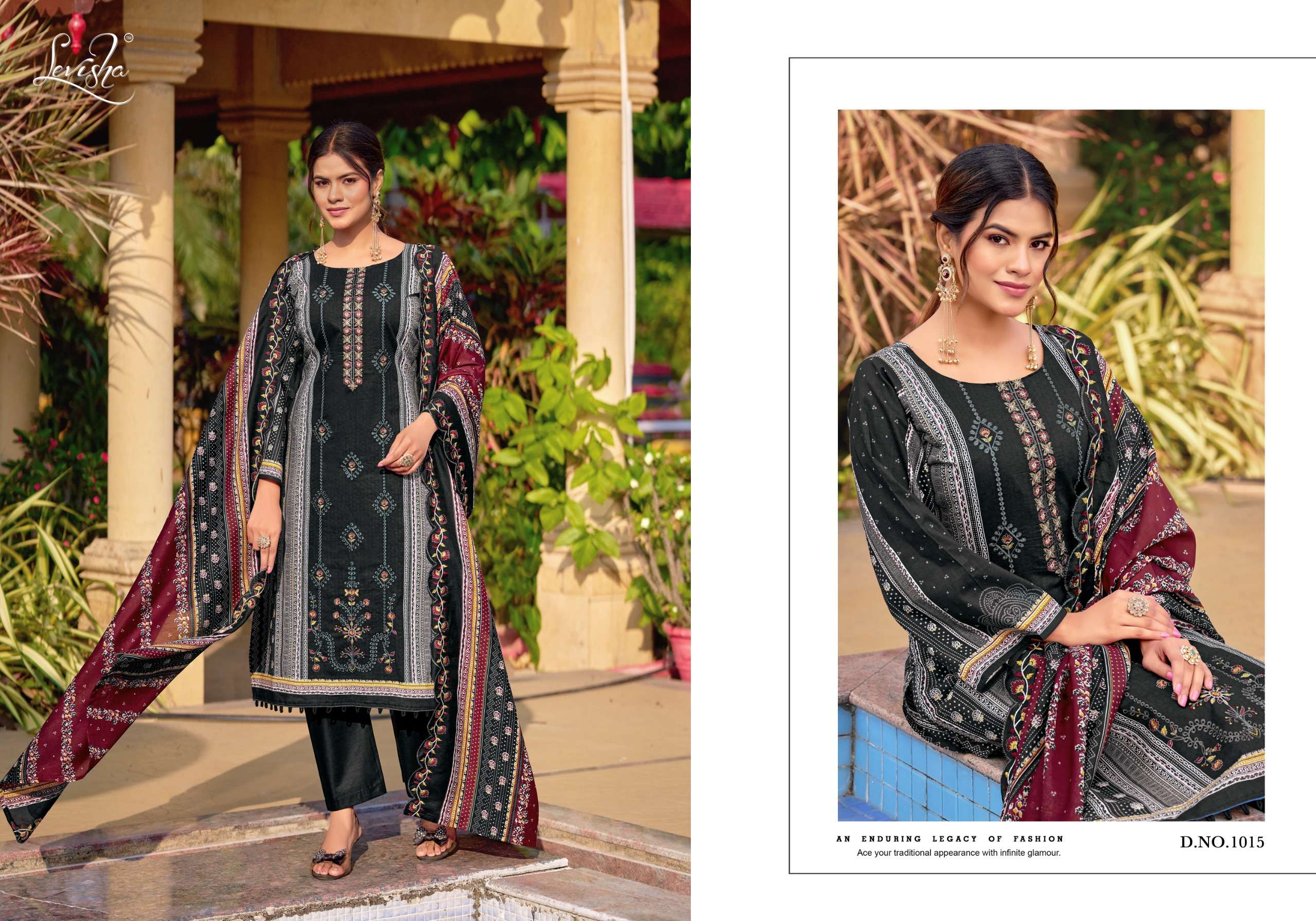 LEVISHA MADHUBALA VOL 10 LAWN COTTON DIGITAL PRINT WITH FANCY WORK SUIT
