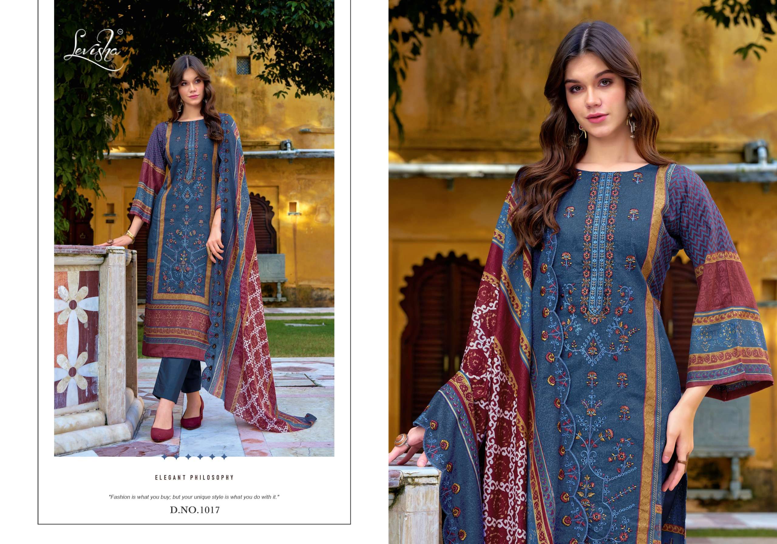 LEVISHA MADHUBALA VOL 10 LAWN COTTON DIGITAL PRINT WITH FANCY WORK SUIT