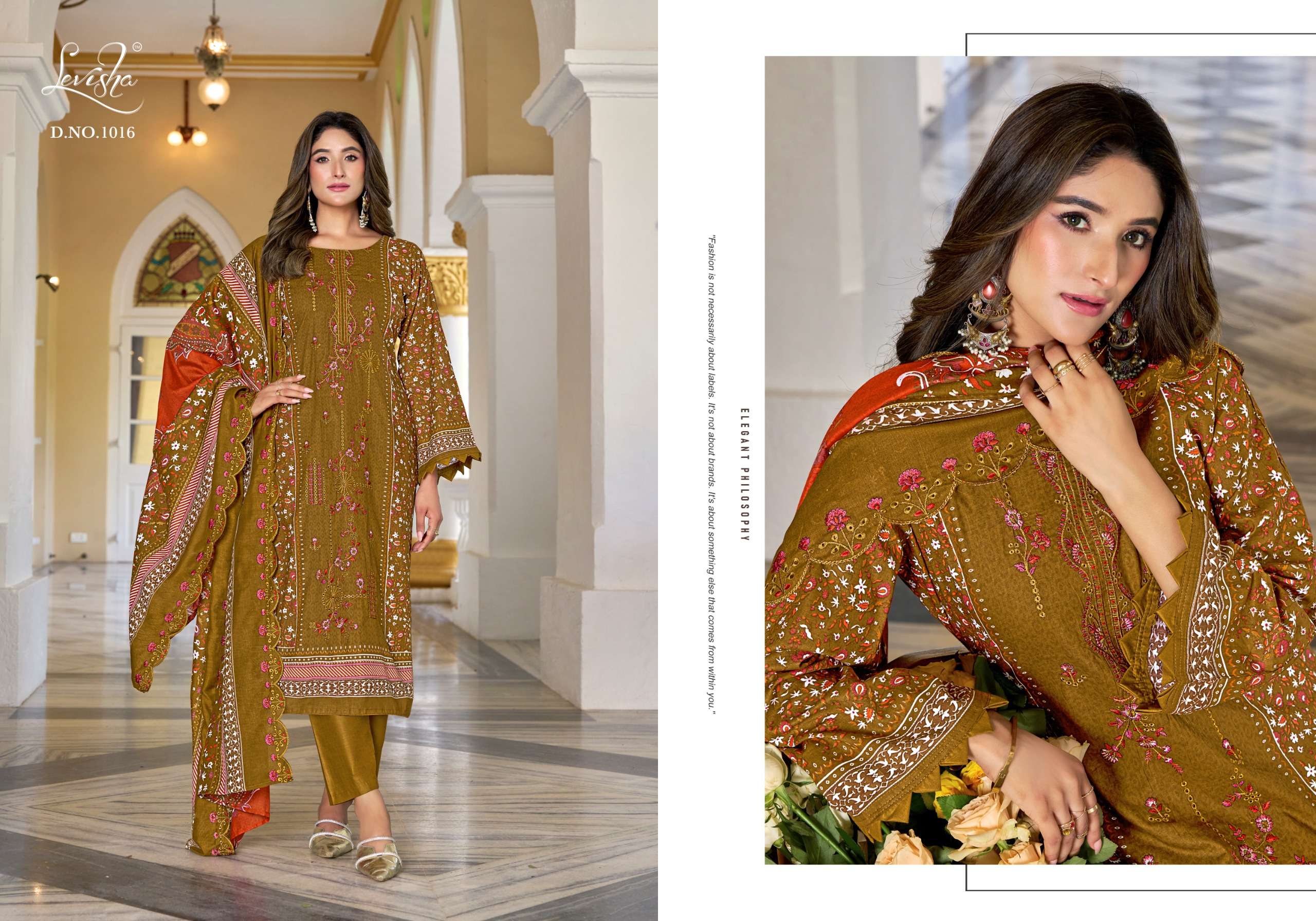 LEVISHA MADHUBALA VOL 10 LAWN COTTON DIGITAL PRINT WITH FANCY WORK SUIT