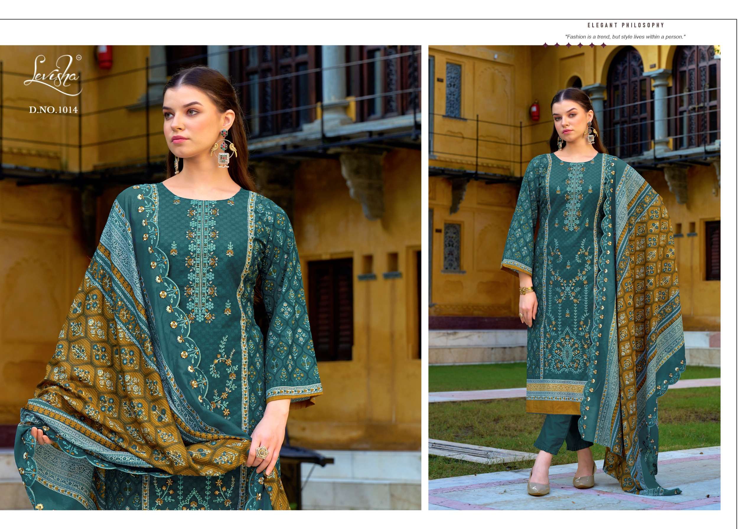 LEVISHA MADHUBALA VOL 10 LAWN COTTON DIGITAL PRINT WITH FANCY WORK SUIT