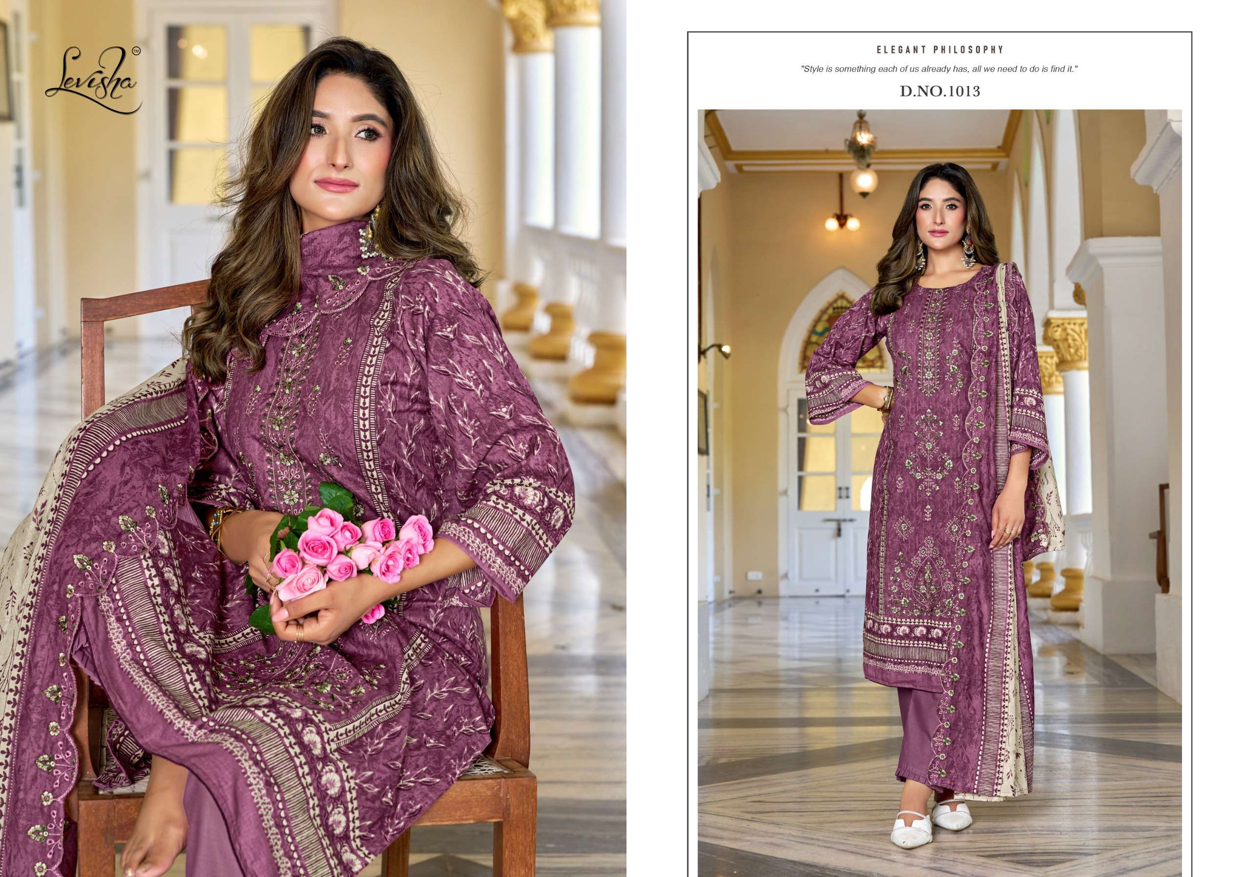 LEVISHA MADHUBALA VOL 10 LAWN COTTON DIGITAL PRINT WITH FANCY WORK SUIT