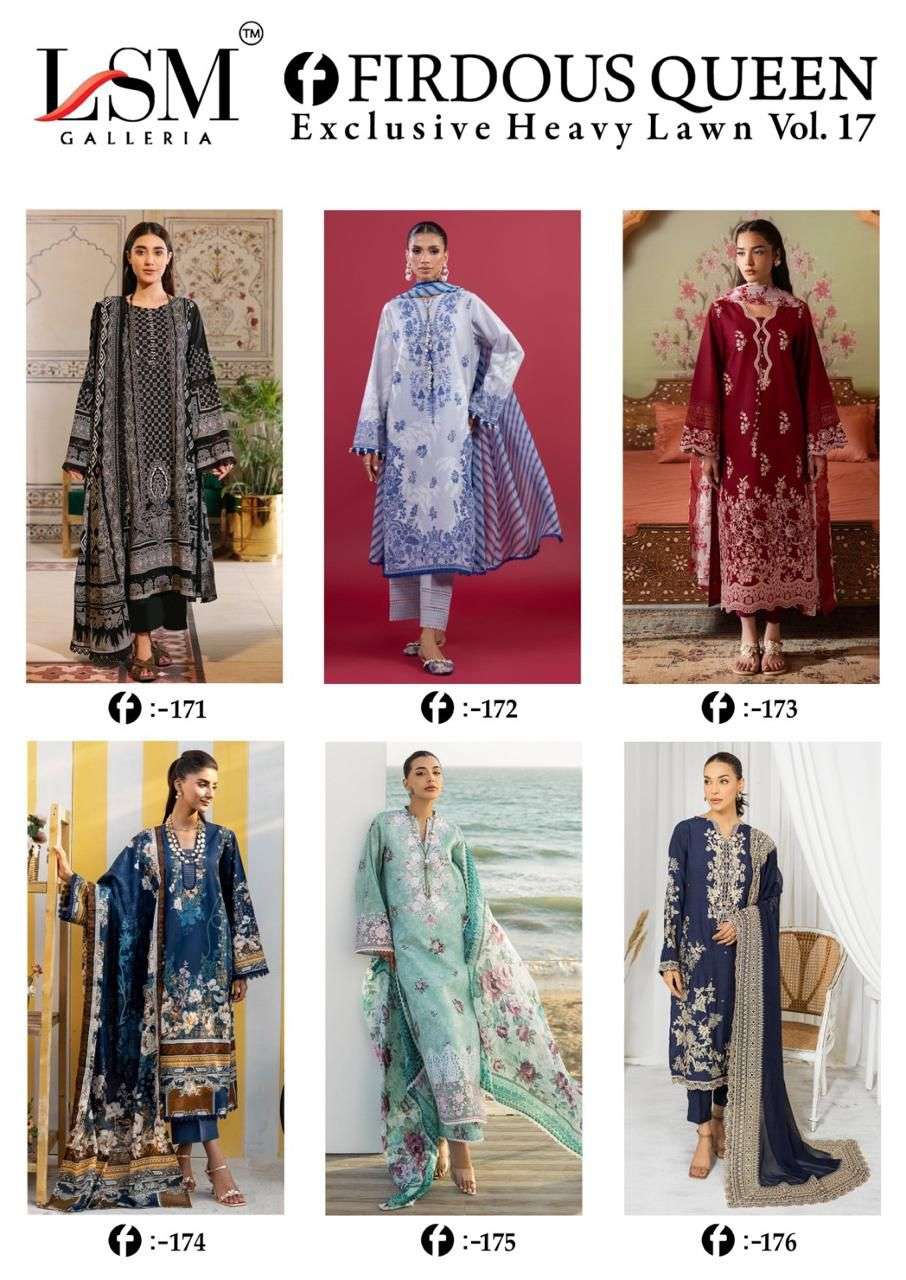 LSM GALLERIA FIRDOUS QUEEN LAWN VOL 17 LAWN COTTON DIGITAL PRINT SALWAR SUIT
