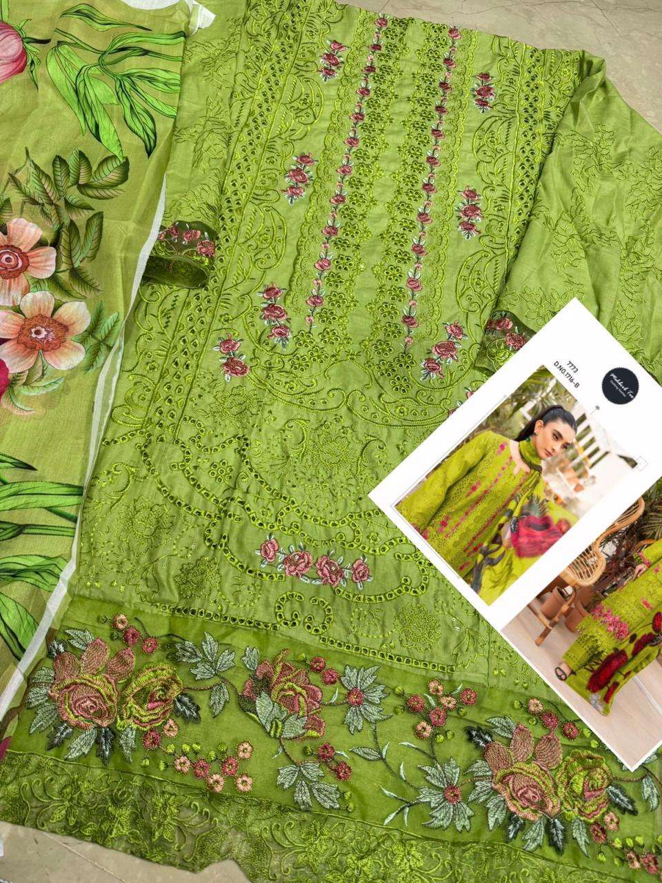 MEHBOOB TEX DESIGN NO - 1716 ABC PURE COTTON HEAVY SELF EMBROIDERED PAKISTANI SALWAR SUIT