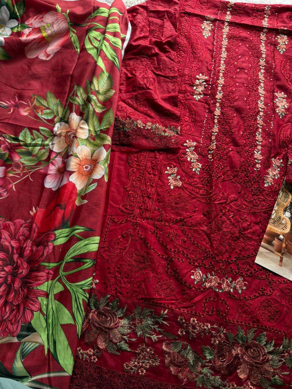 MEHBOOB TEX DESIGN NO - 1716 ABC PURE COTTON HEAVY SELF EMBROIDERED PAKISTANI SALWAR SUIT
