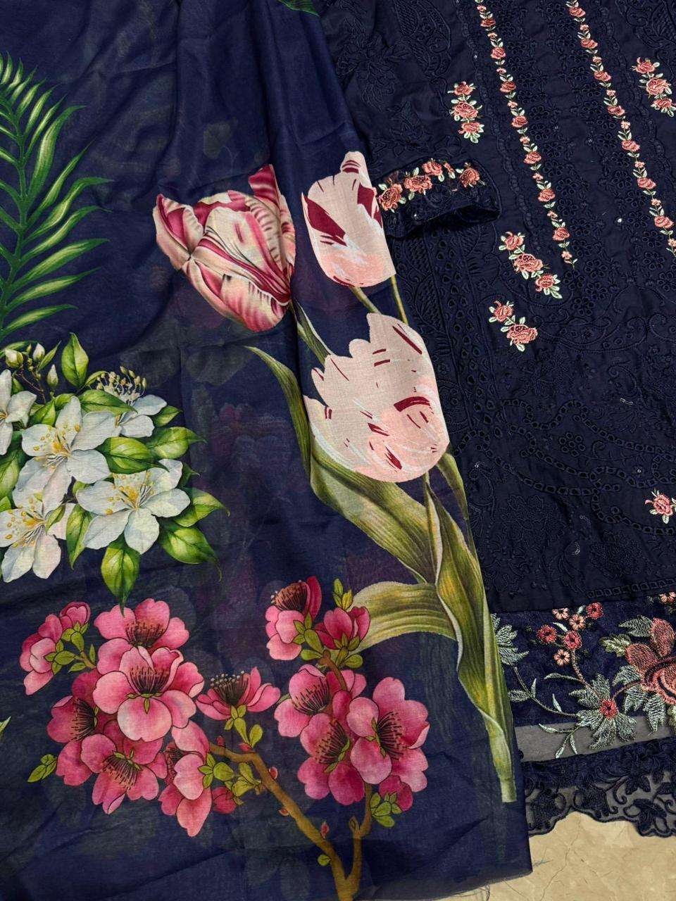 MEHBOOB TEX DESIGN NO - 1716 ABC PURE COTTON HEAVY SELF EMBROIDERED PAKISTANI SALWAR SUIT