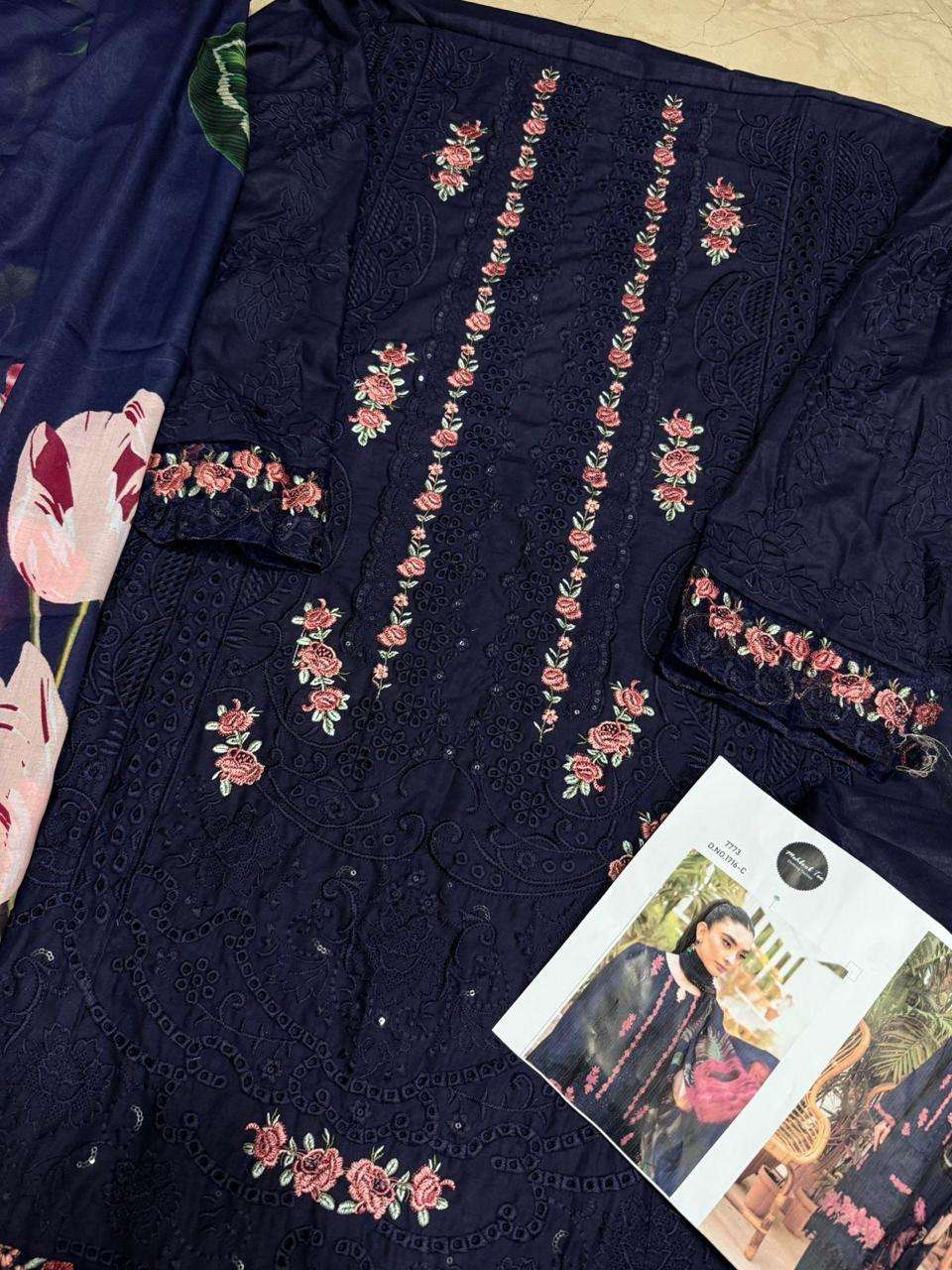 MEHBOOB TEX DESIGN NO - 1716 ABC PURE COTTON HEAVY SELF EMBROIDERED PAKISTANI SALWAR SUIT
