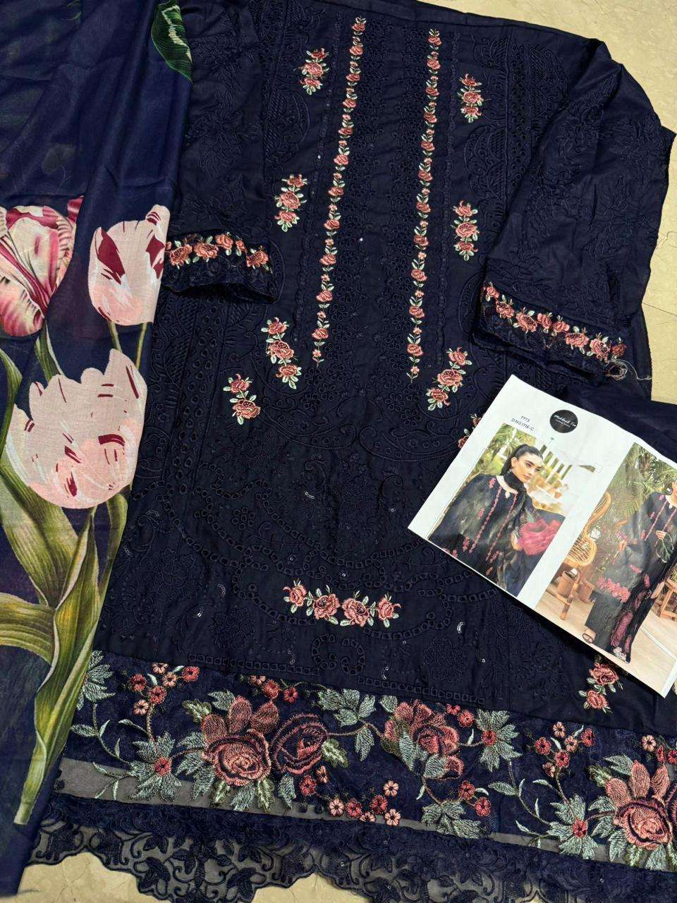 MEHBOOB TEX DESIGN NO - 1716 ABC PURE COTTON HEAVY SELF EMBROIDERED PAKISTANI SALWAR SUIT