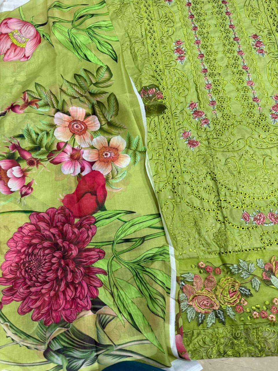 MEHBOOB TEX DESIGN NO - 1716 ABC PURE COTTON HEAVY SELF EMBROIDERED PAKISTANI SALWAR SUIT