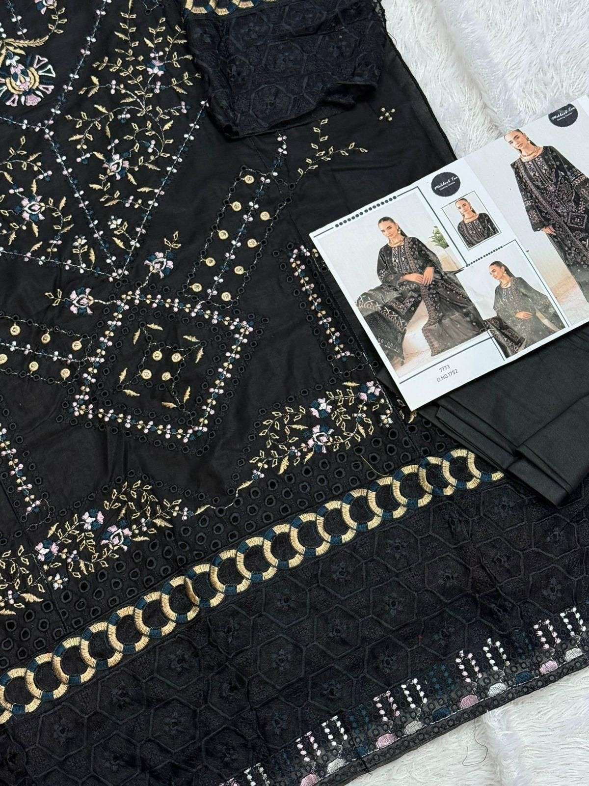 MEHBOOB TEX DESIGN NO - 1752 PURE COTTON HEAVY SELF EMBROIDERED PAKISTANI SUIT