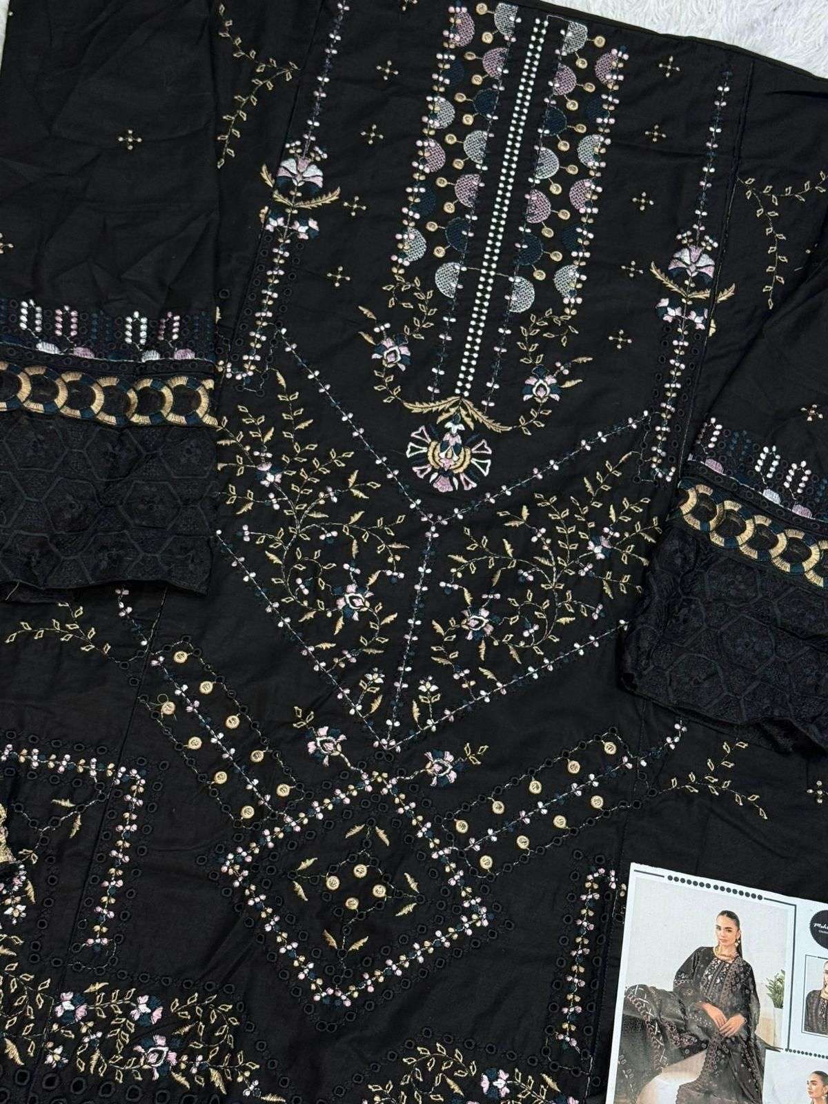 MEHBOOB TEX DESIGN NO - 1752 PURE COTTON HEAVY SELF EMBROIDERED PAKISTANI SUIT
