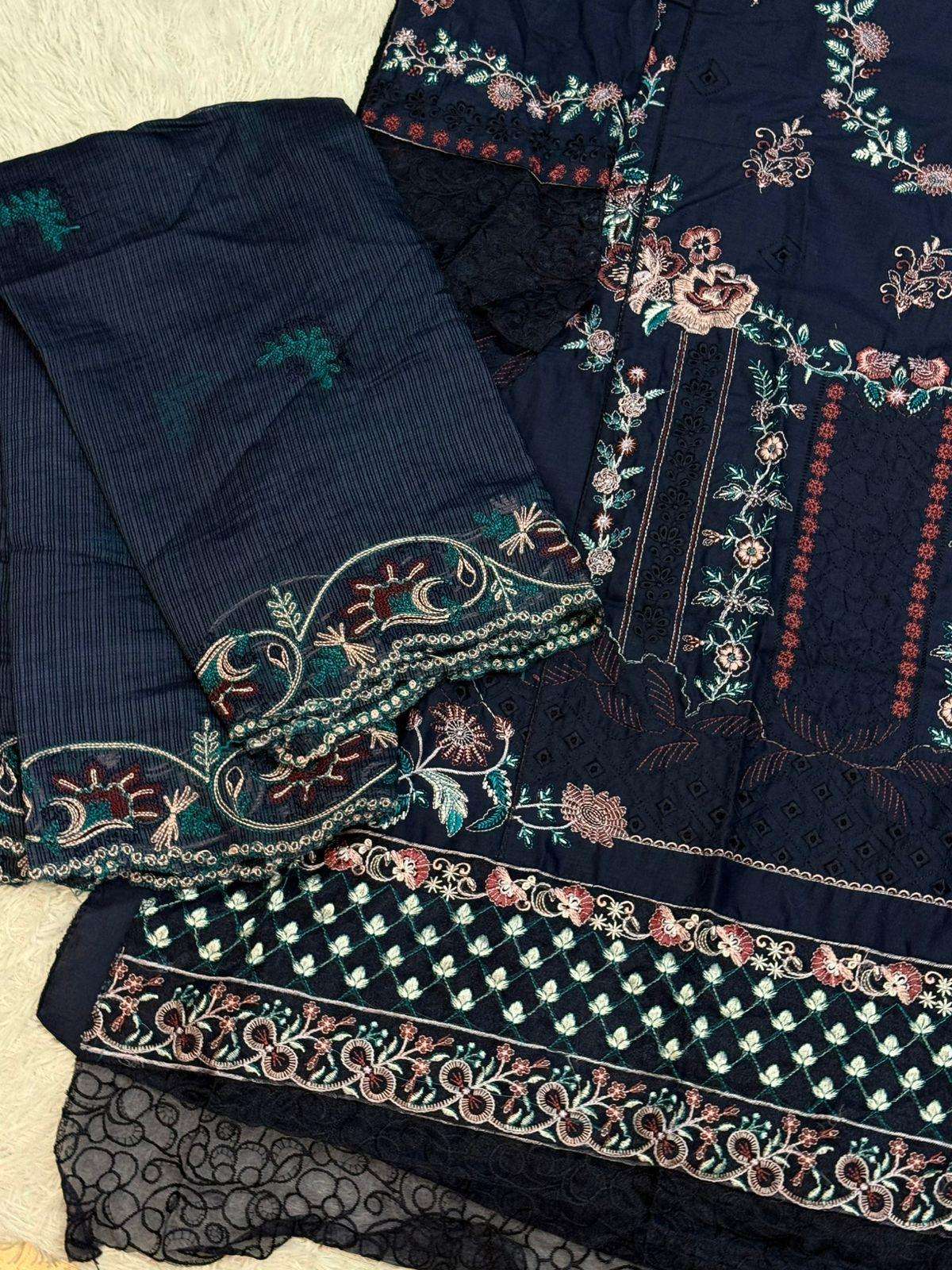 MEHBOOB TEX DESIGN NO - 1754 PURE COTTON HEAVY SELF EMBROIDERED PAKISTANI SUIT