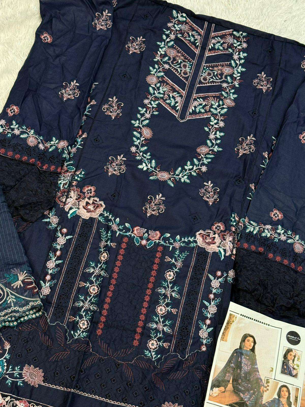 MEHBOOB TEX DESIGN NO - 1754 PURE COTTON HEAVY SELF EMBROIDERED PAKISTANI SUIT