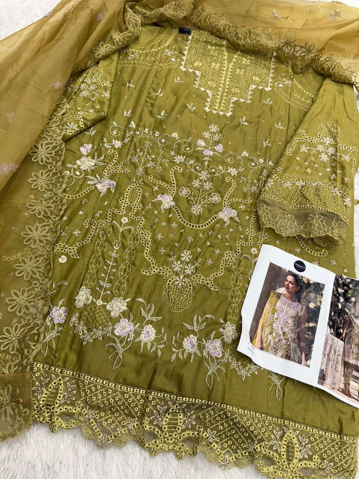 MEHBOOB TEX DESIGN NO - 1771 PURE COTTON HEAVY SELF EMBROIDERED PAKISTANI SUIT