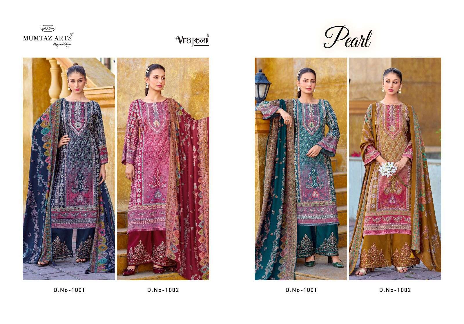 MUMTAZ ARTS  PEARL PASHMINA DIGITAL PRINT WITH DESIGNER WORK SUIT
