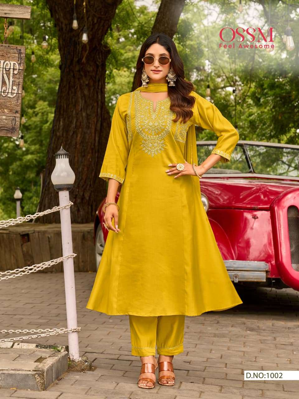 OSSM GULZAR VOL 2 SILK WITH FANCY EMBROIDERIES WORK 3PCS SET 
