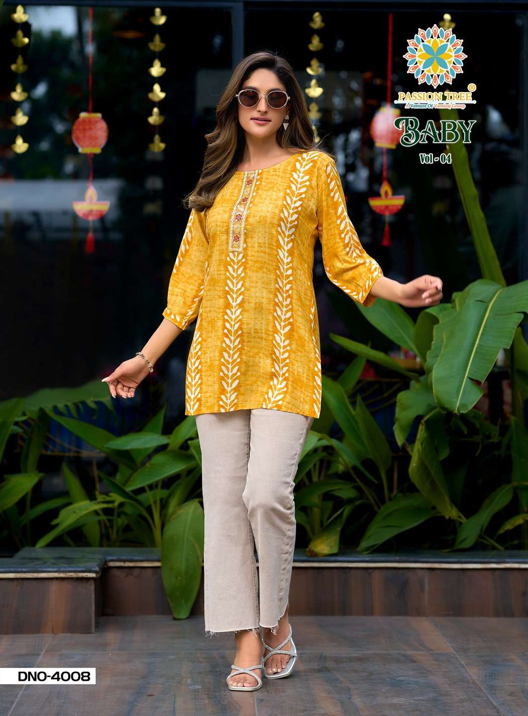 PASSION TREE BABY VOL 4 RAYON PRINT FANCY SHORT KURTI