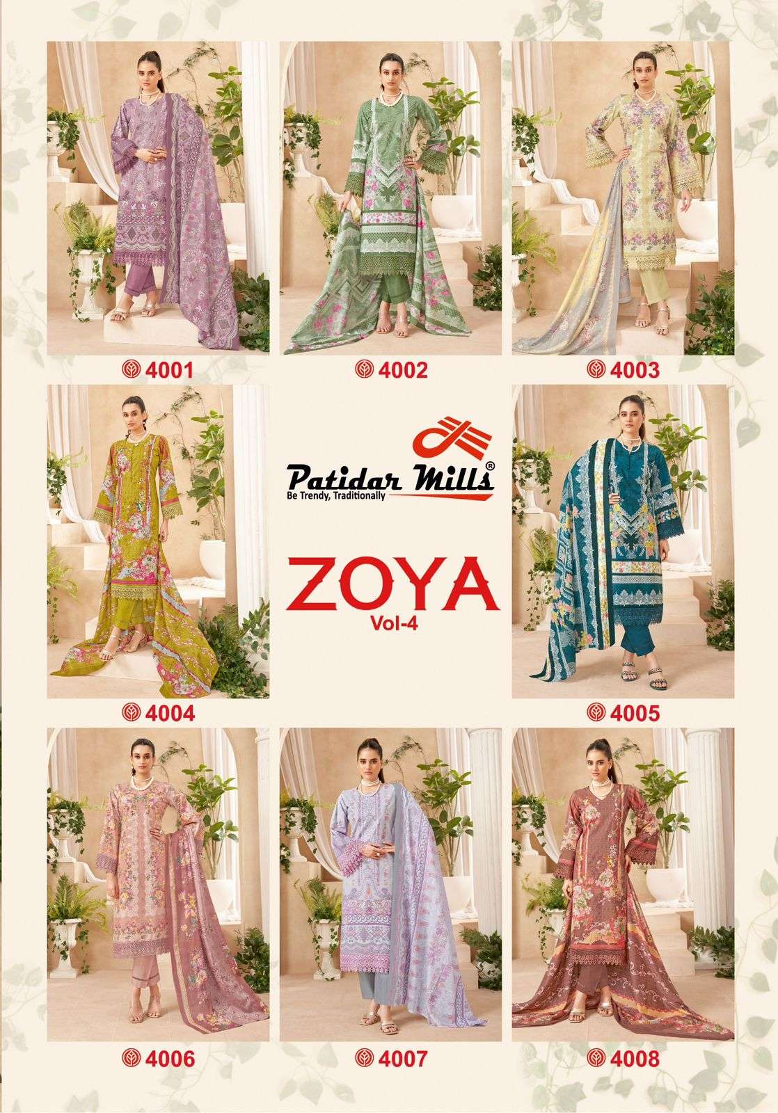 PATIDAR MILLS ZOYA VOL 4 COTTON DIGITAL PRINTS SALWAR SUIT