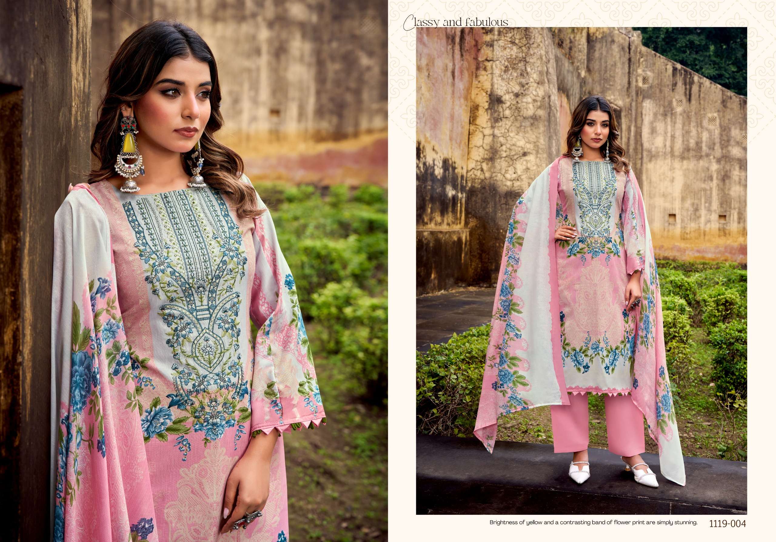 ROMANI NEEDLE WONDER VOL 4 COTTON DIGITAL PRINTS WITH WORK SUIT