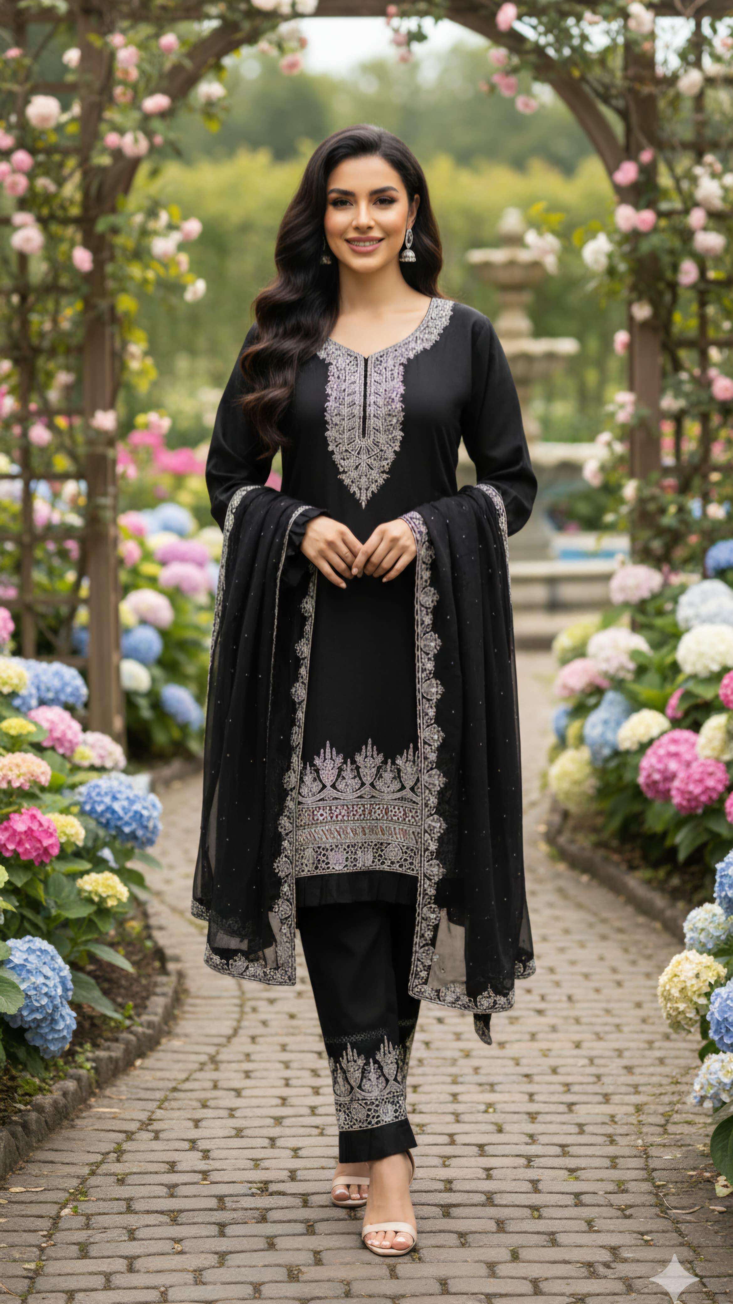 SARA VOL 8 GEORGETTE HEAVY DESIGNER READY MADE PAKISTANI SUIT