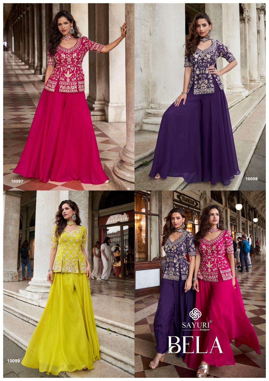 SAYURI DESIGNER BELA ORGANZA SILK HEAVY DESIGNER WEDDING WEAR SUIT