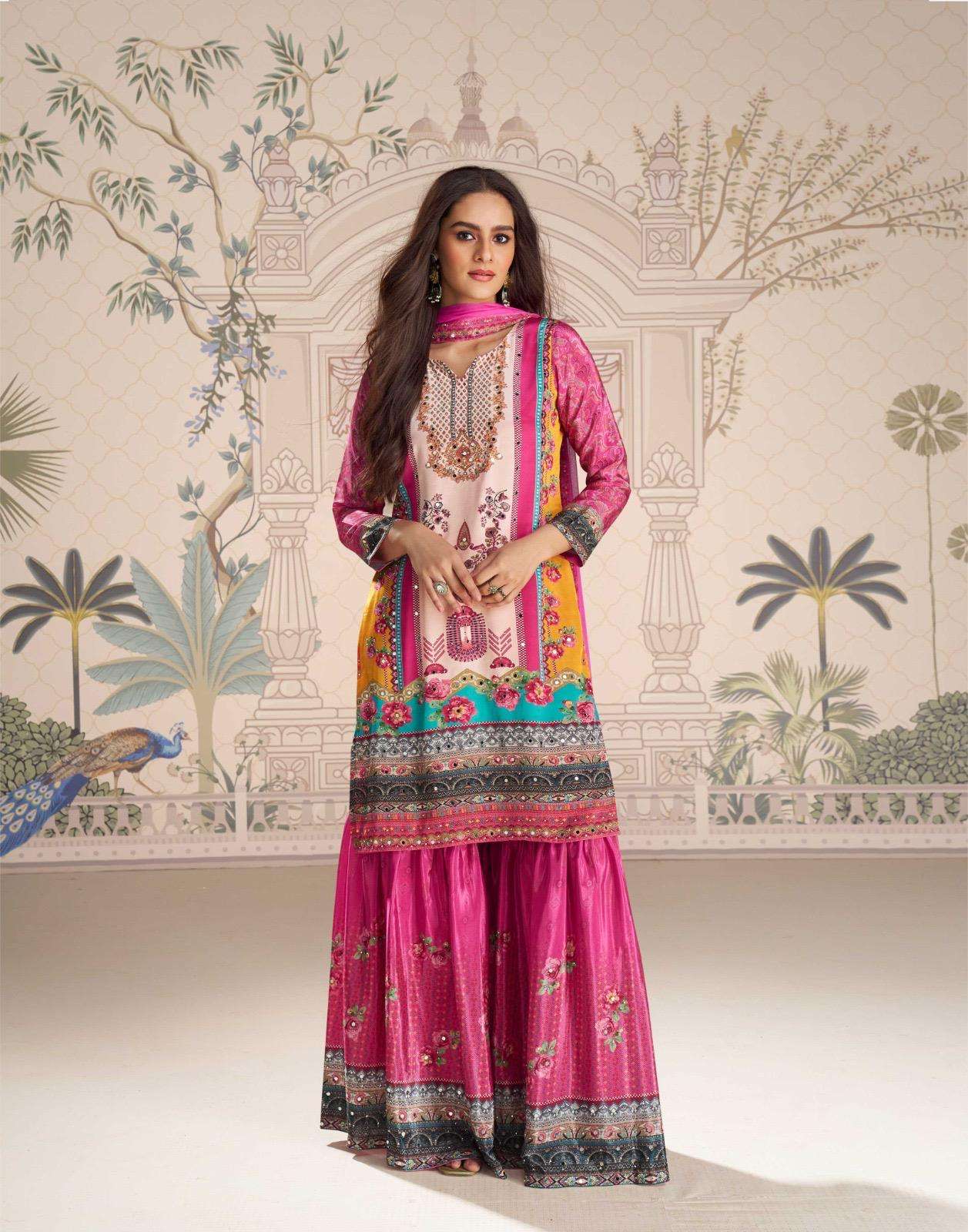 SAYURI DESIGNER KIRTI SILK HEAVY ELEGANT DESIGNER WEDDING WEAR LADIES DRESS