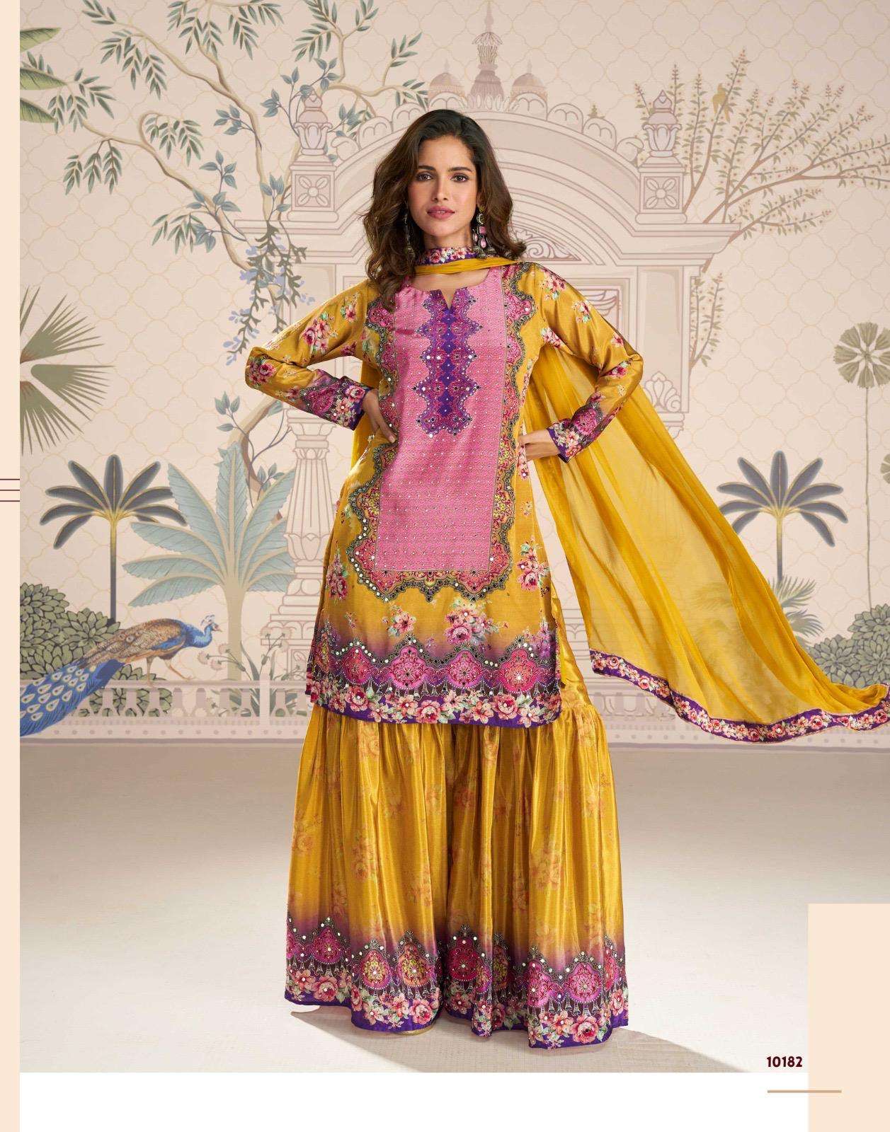 SAYURI DESIGNER KIRTI SILK HEAVY ELEGANT DESIGNER WEDDING WEAR LADIES DRESS