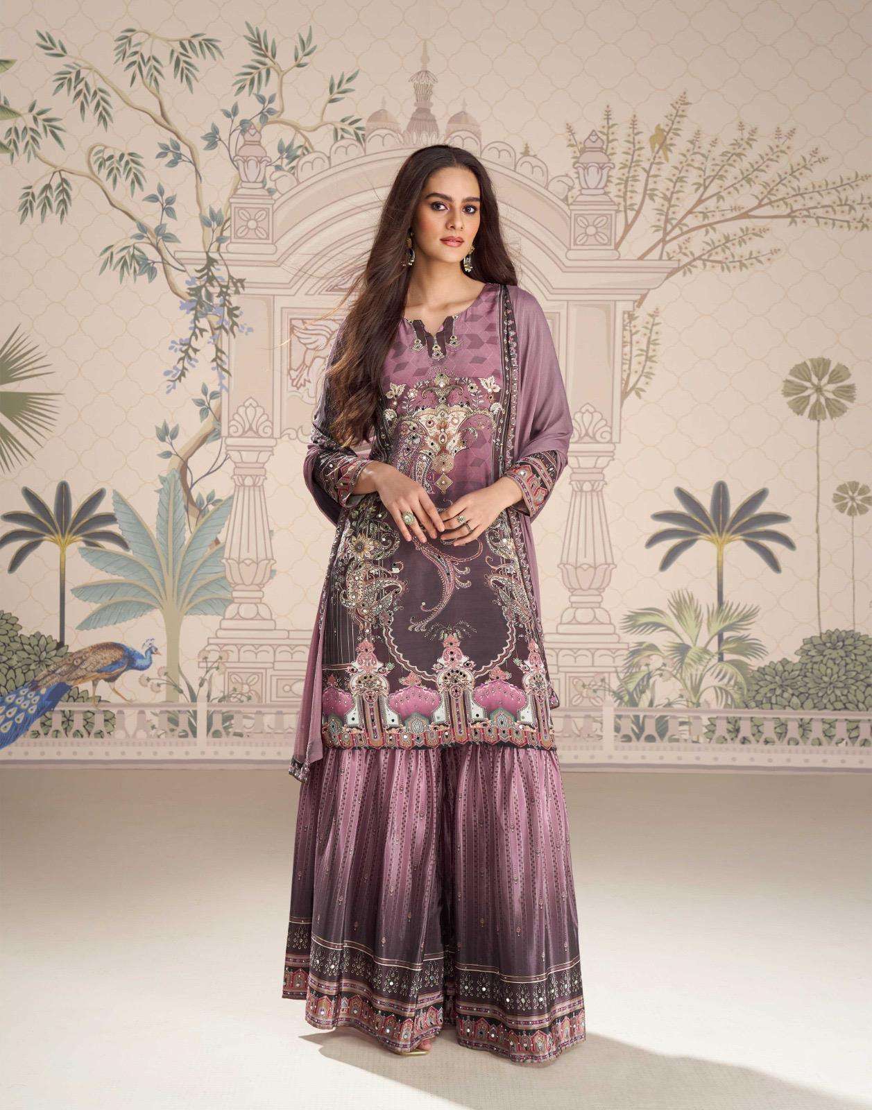 SAYURI DESIGNER KIRTI SILK HEAVY ELEGANT DESIGNER WEDDING WEAR LADIES DRESS
