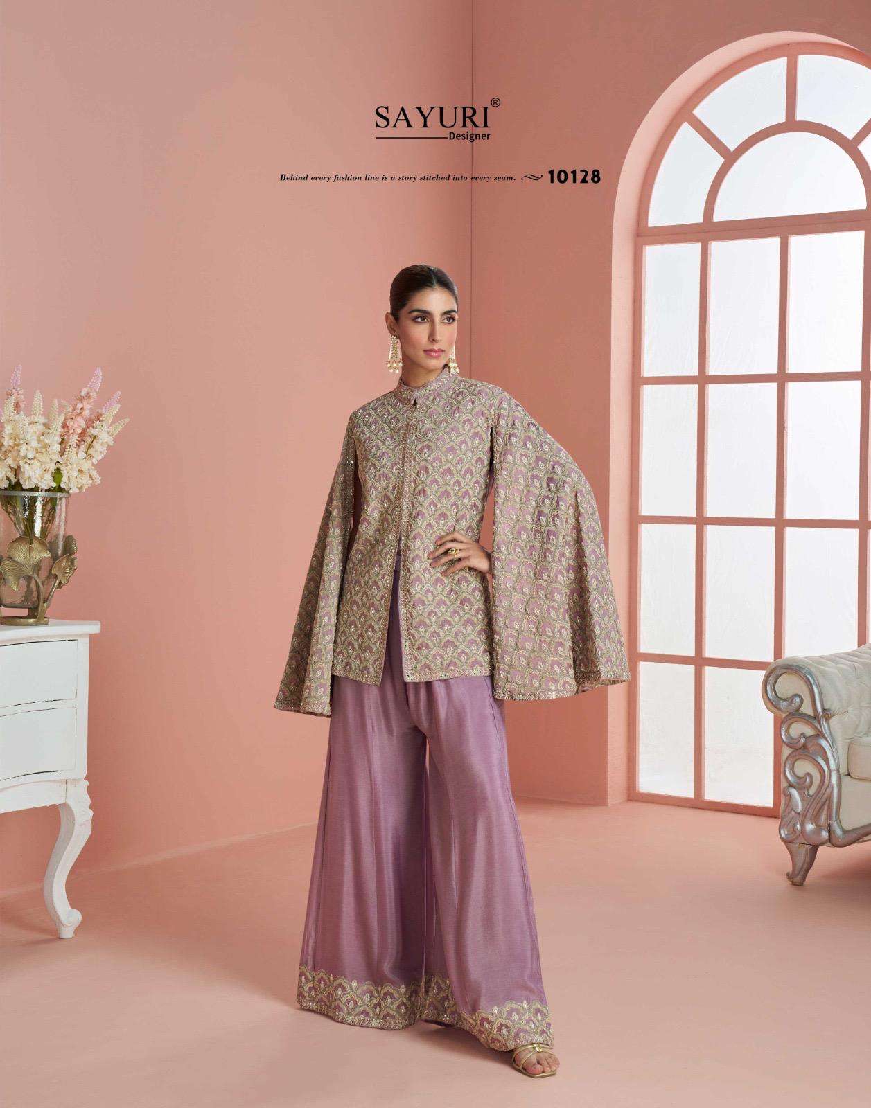 SAYURI DESIGNER MYRA SILK HEAVY EMBROIDERD DESIGNER WEDDING WEAR LADIES SUIT