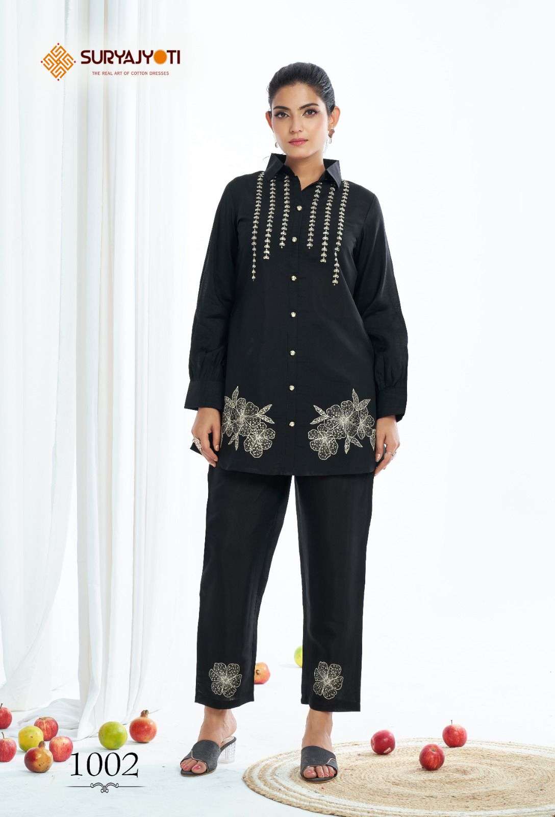 SURYAJYOTI NAYRA VOL 1 ROMAN SILK FANCY WORKS LADIES CO-ORD SET