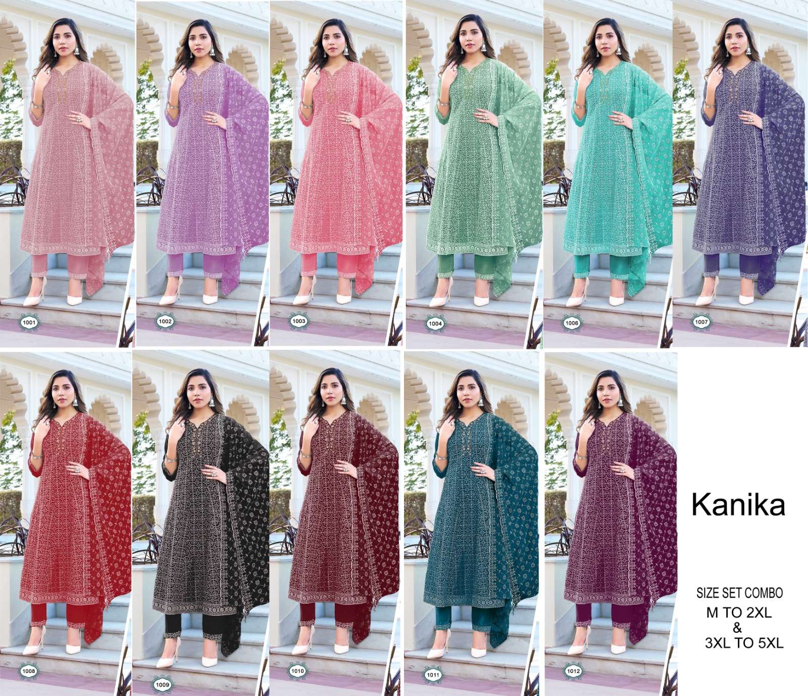 TUNIC HOUSE KANIKA GEORGETTE SHIFFLY DESIGNER WORK READY MADE LADIES SUIT
