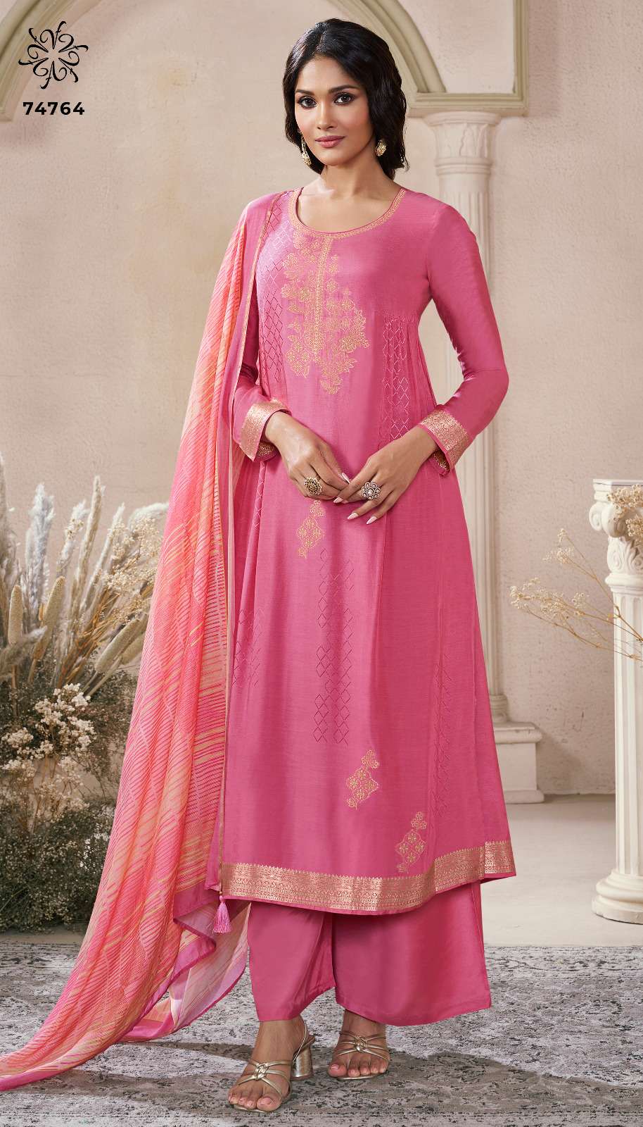VINAY FASHION KULEESH NAVYA VOL 4 VISCOSE JACQUARD DESIGNER WORK SUIT