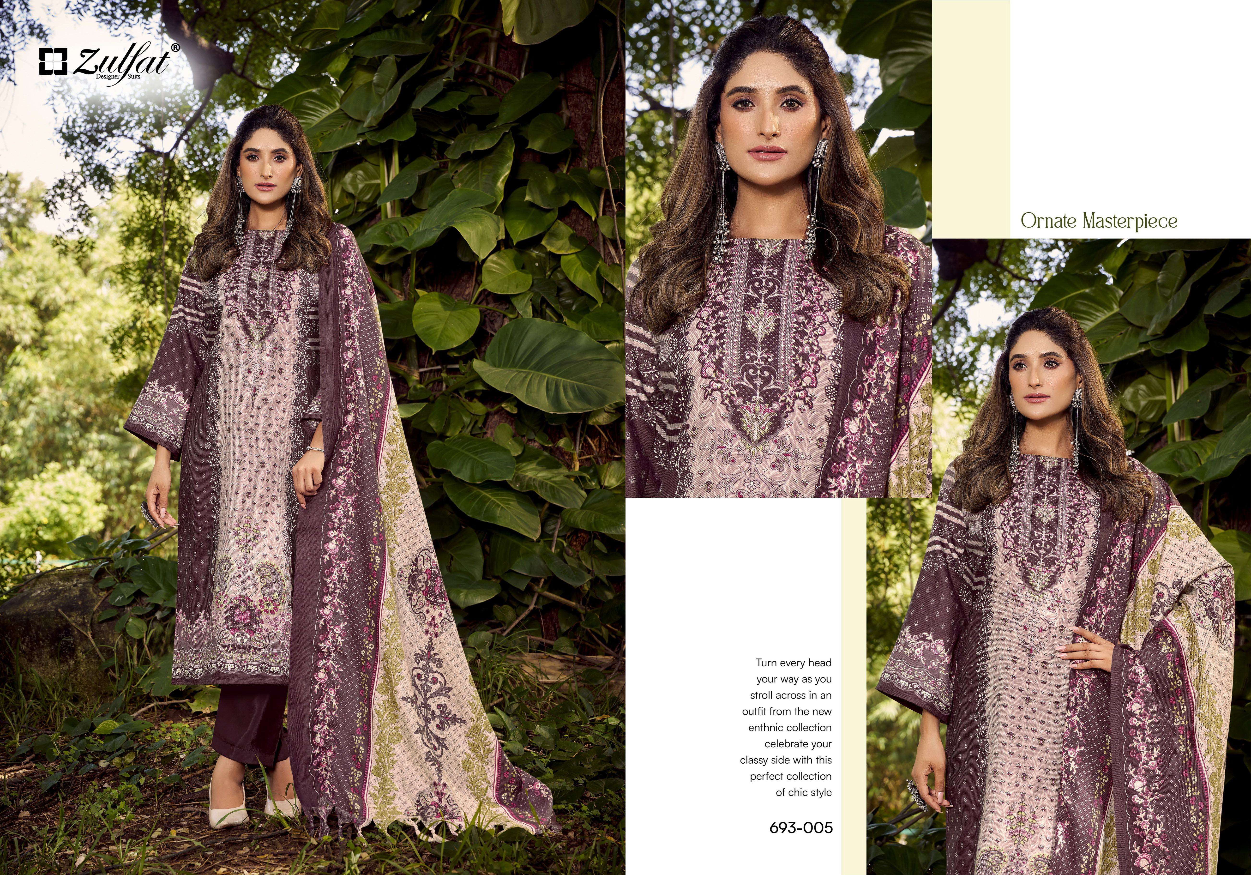 ZULFAT DESIGNER SUITS SAKINA PASHMINA DIGITAL PRINT SUIT