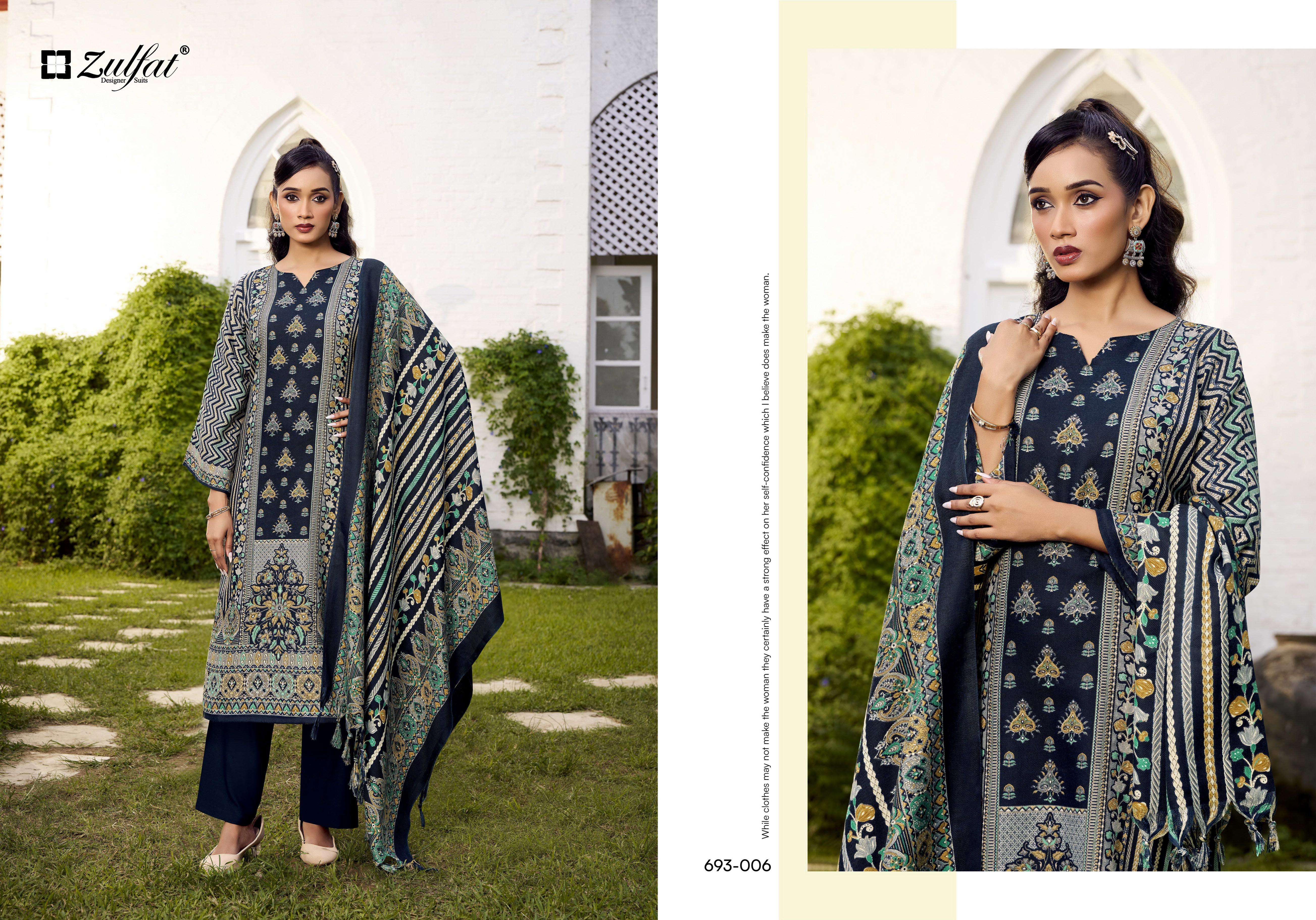 ZULFAT DESIGNER SUITS SAKINA PASHMINA DIGITAL PRINT SUIT