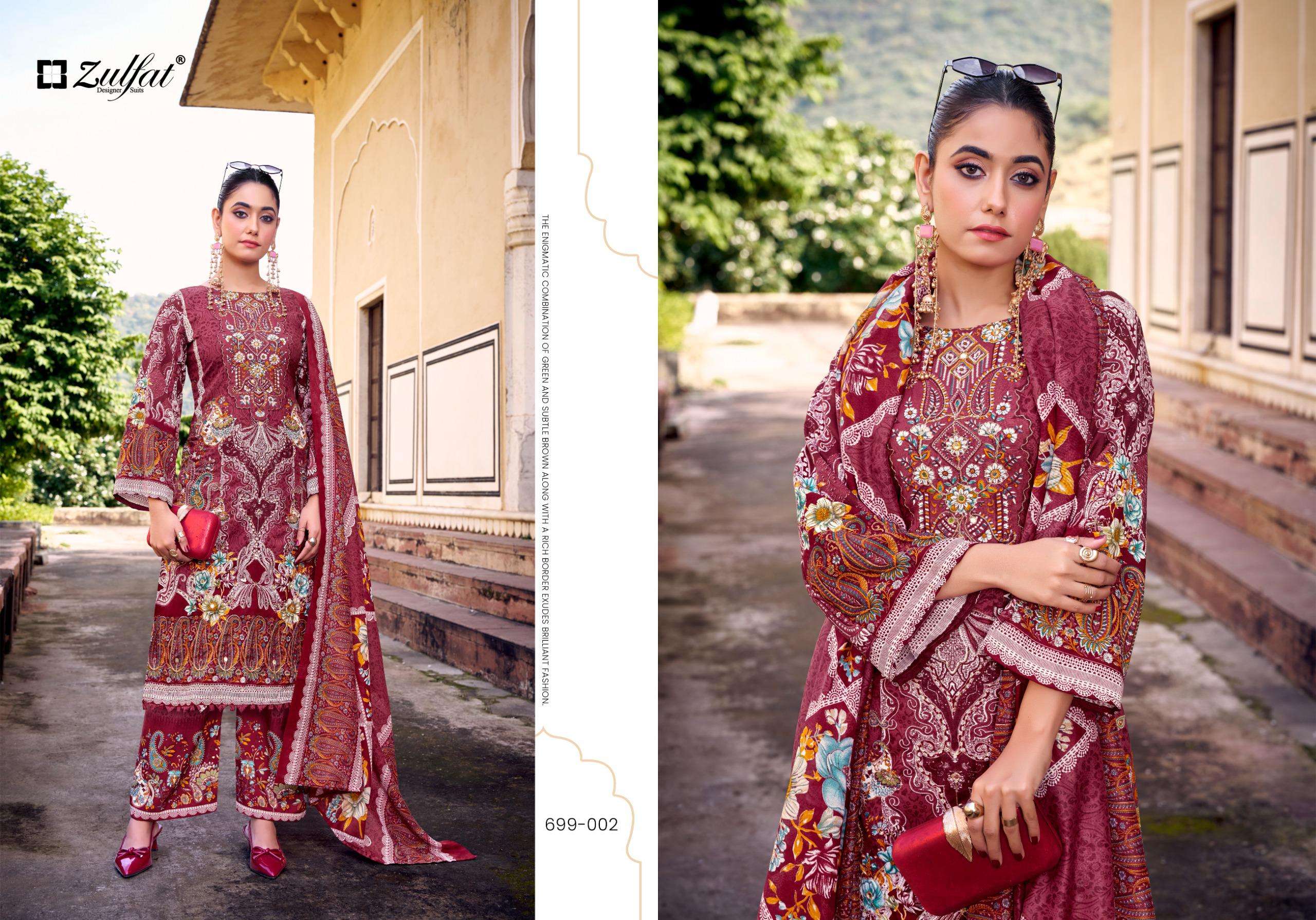 ZULFAT DESIGNER SUITS SHAHEENA RAYON FANCY WORKS SALWAR SUIT
