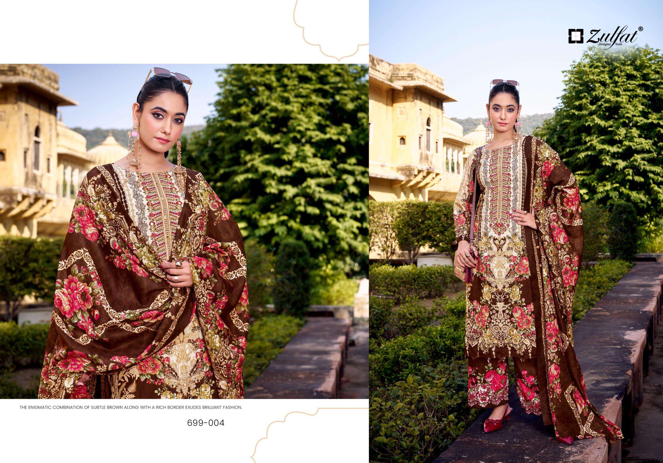 ZULFAT DESIGNER SUITS SHAHEENA RAYON FANCY WORKS SALWAR SUIT