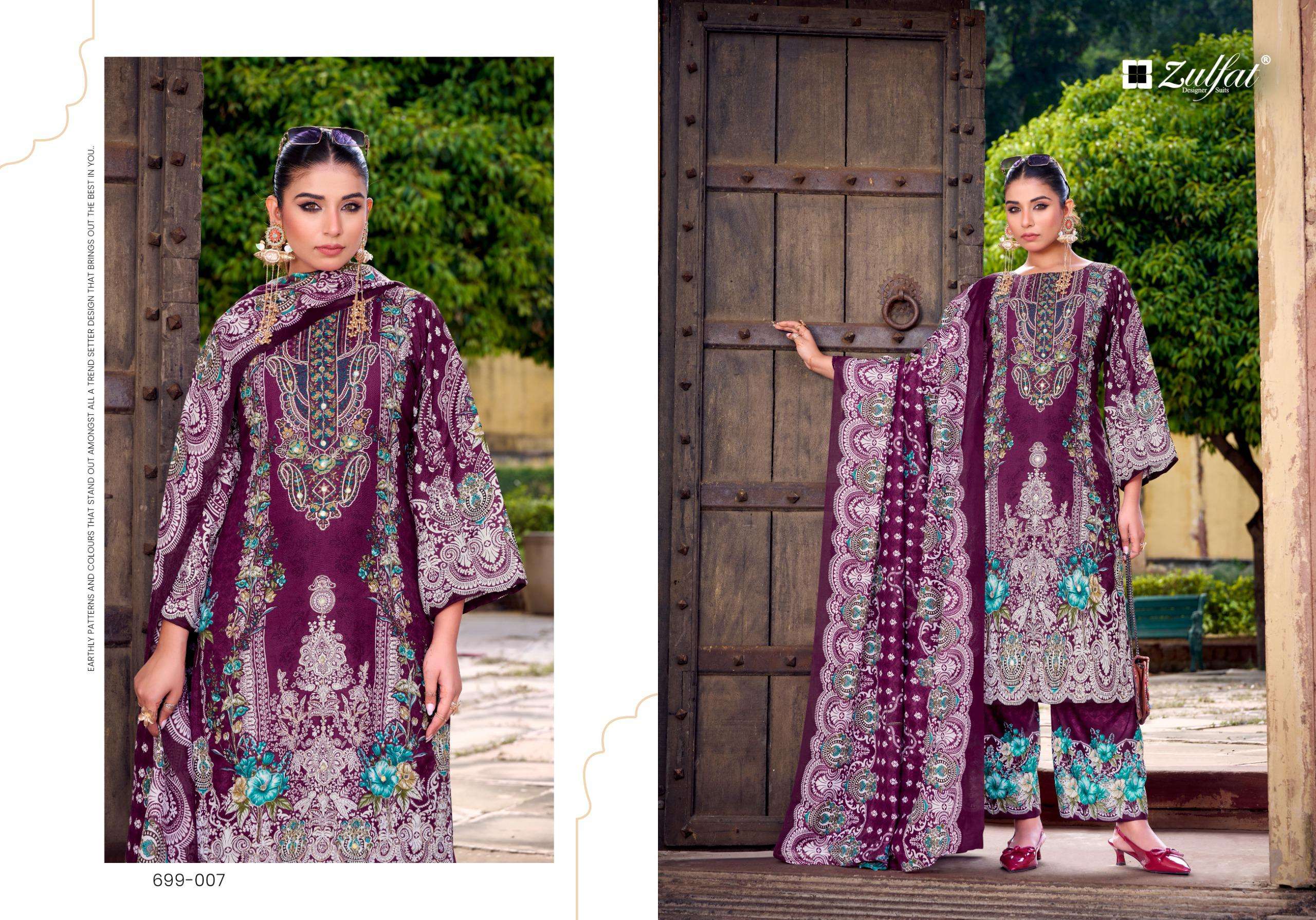 ZULFAT DESIGNER SUITS SHAHEENA RAYON FANCY WORKS SALWAR SUIT