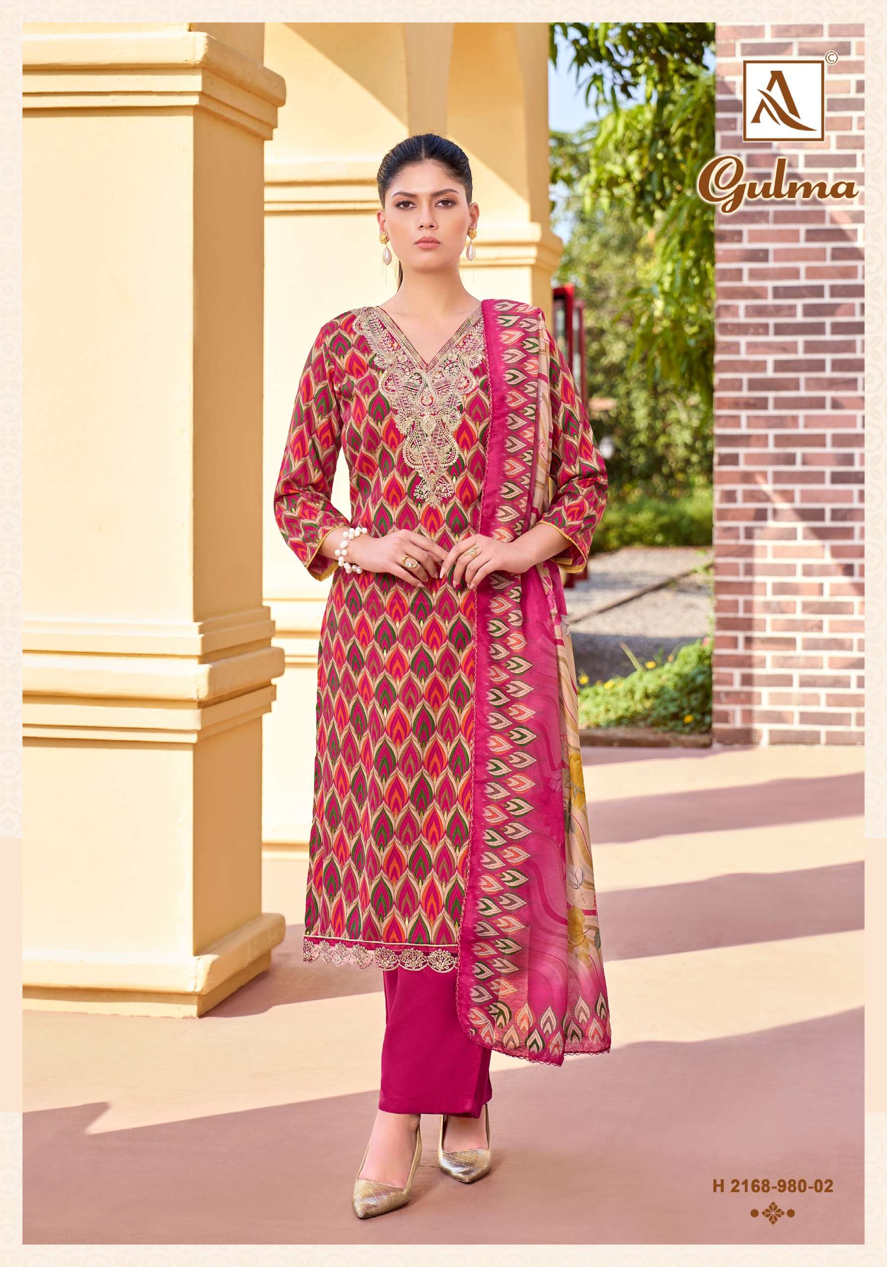 ALOK SUITS GULMA VISCOSE PRINT WITH EMBROIDERY WORK SUIT