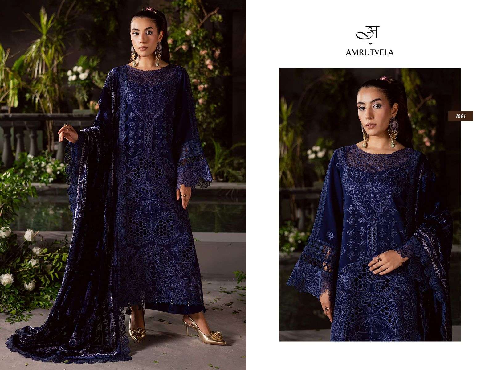 AMRUTVELA  MAHNOR LUXURY RAYON COLLECTION HEAVY EMBROIDERY DESIGNER WORK SUIT