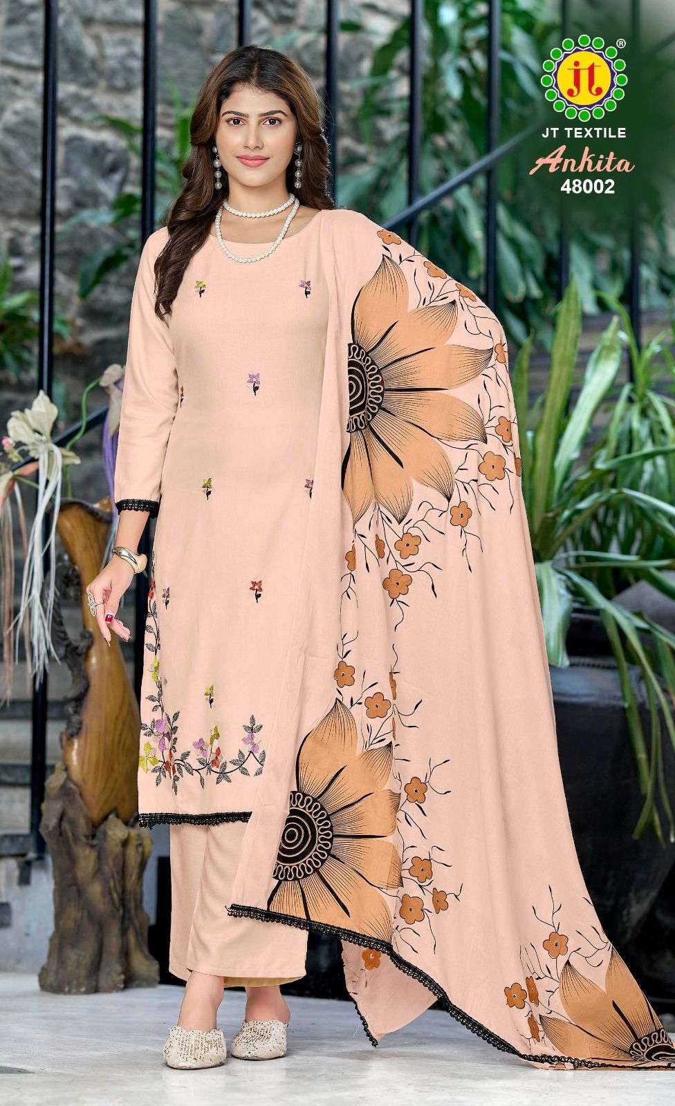 ANKITA VOL 48 RAYON PRINT WITH FANCY EMBROIDERY WORK SUIT