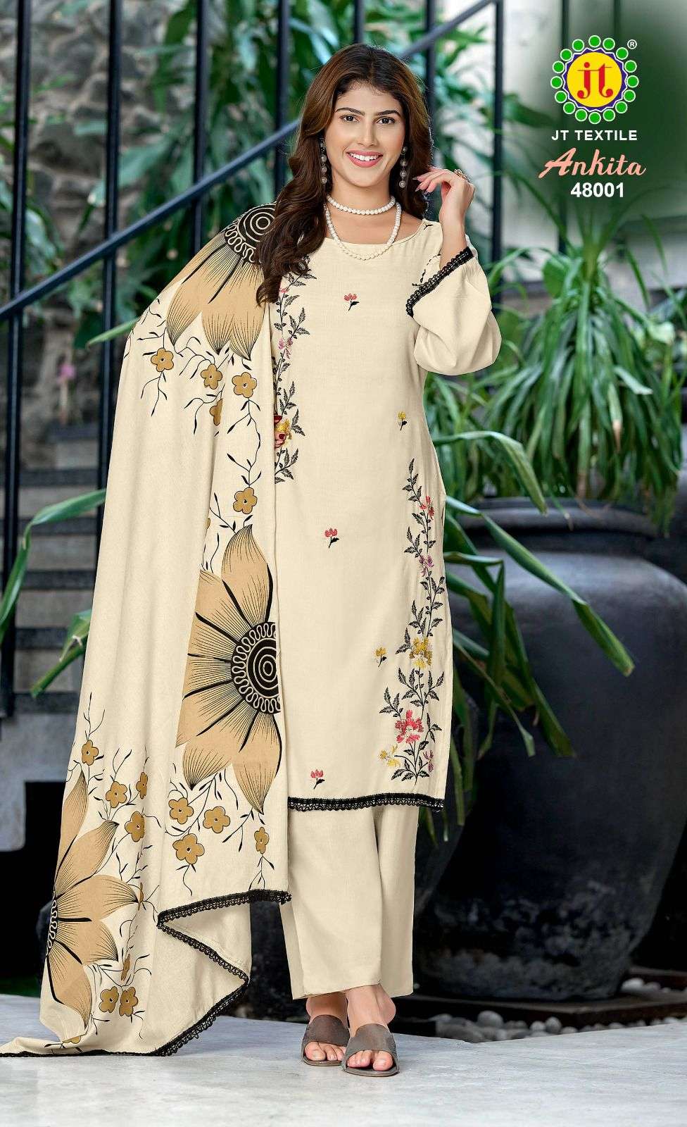 ANKITA VOL 48 RAYON PRINT WITH FANCY EMBROIDERY WORK SUIT