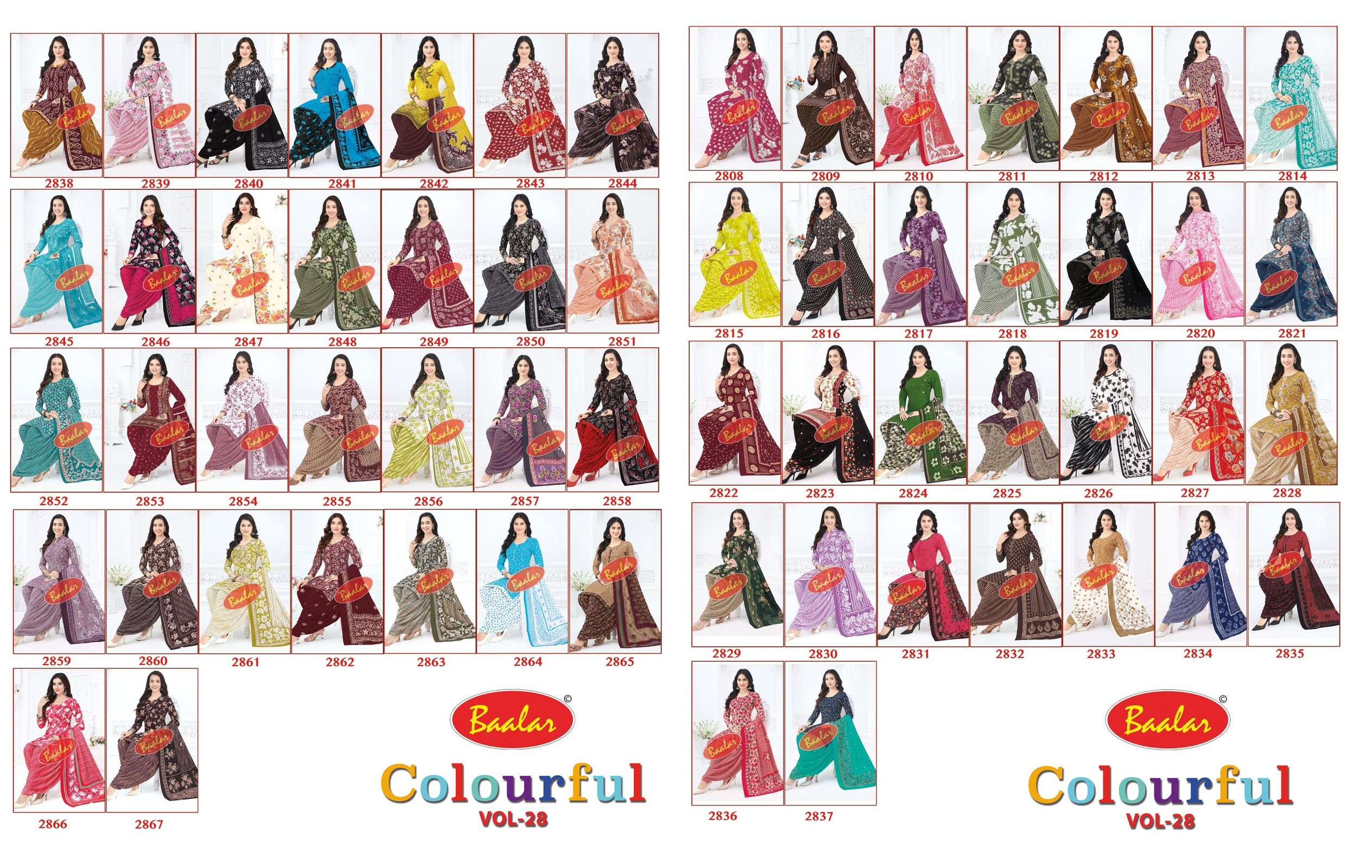 BAALAR COLURFULL PATIYALA VOL 28 COTTON PRINTED SALWAR SUIT
