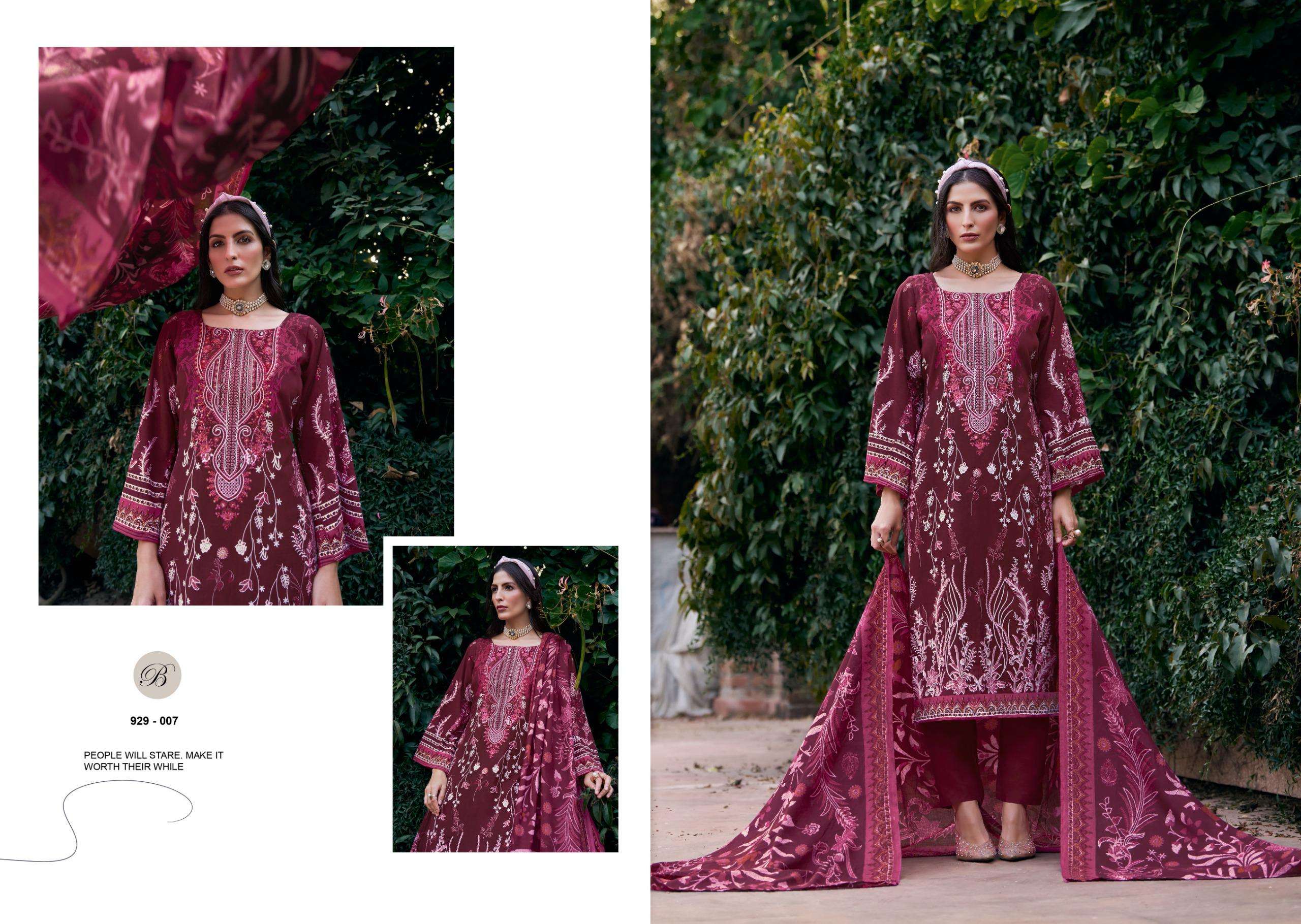 BELLIZA DESIGNER STUDIO RIWAYAT VOL 15 VISCOSE DIGITAL PRINT WITH FANCY WORK SUIT