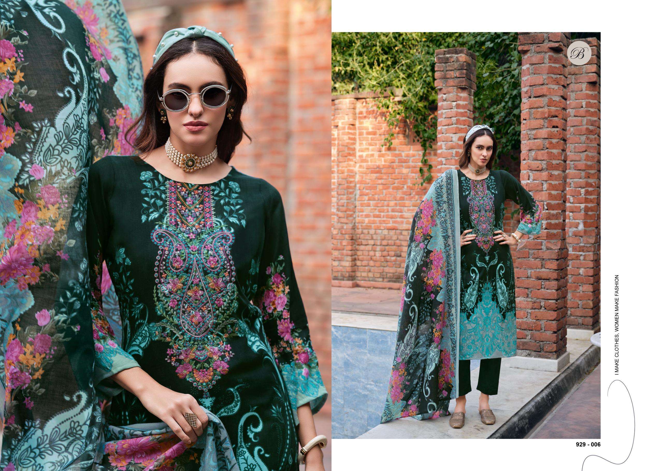 BELLIZA DESIGNER STUDIO RIWAYAT VOL 15 VISCOSE DIGITAL PRINT WITH FANCY WORK SUIT
