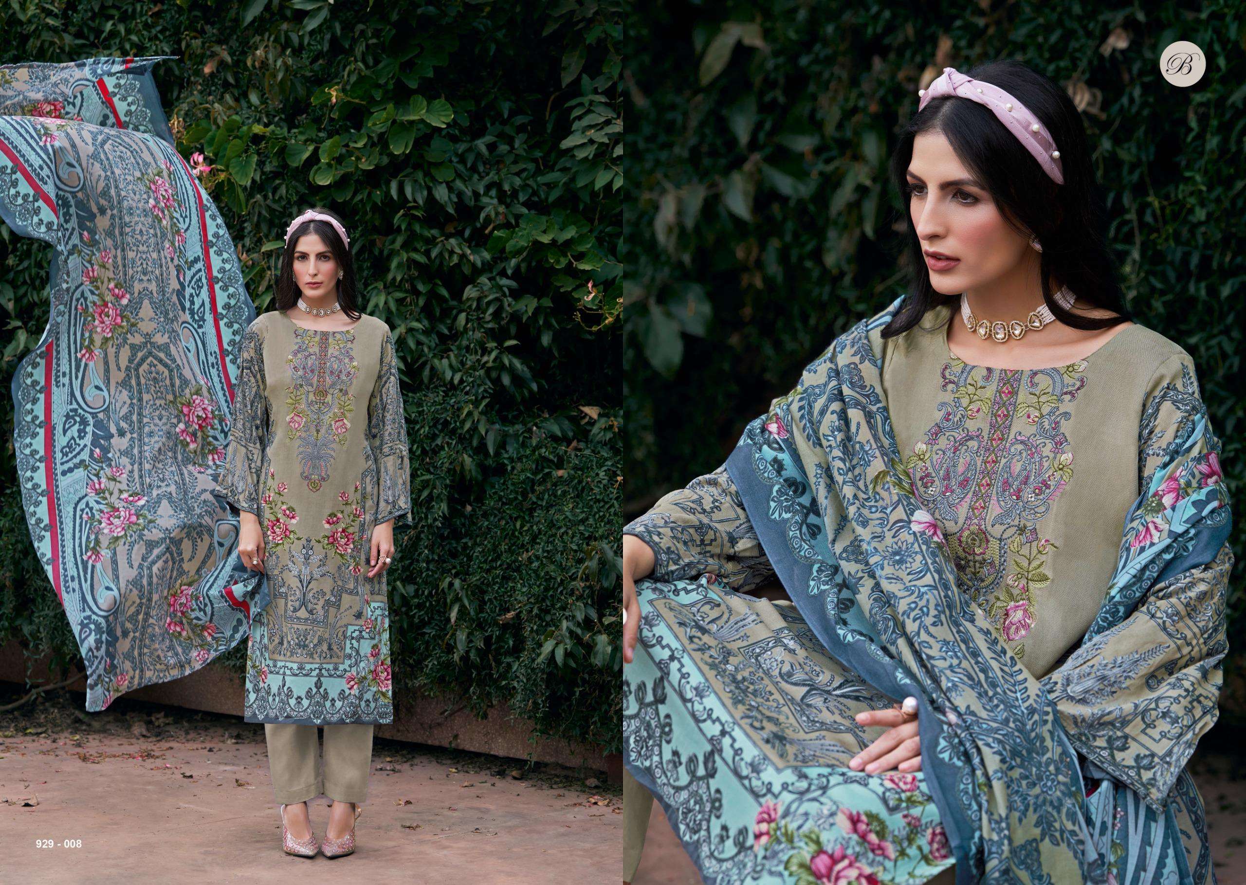 BELLIZA DESIGNER STUDIO RIWAYAT VOL 15 VISCOSE DIGITAL PRINT WITH FANCY WORK SUIT