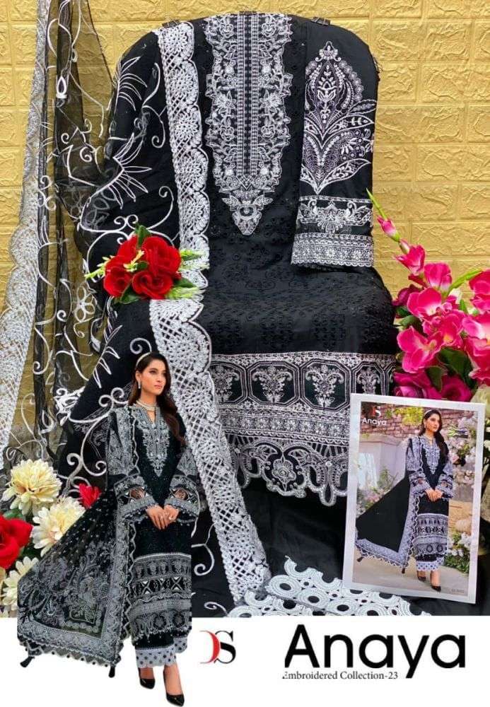 DEEPSY SUITS ANAYA EMBROIDERED COLLECTION 23 COTTON EMBROIDERED SUIT
