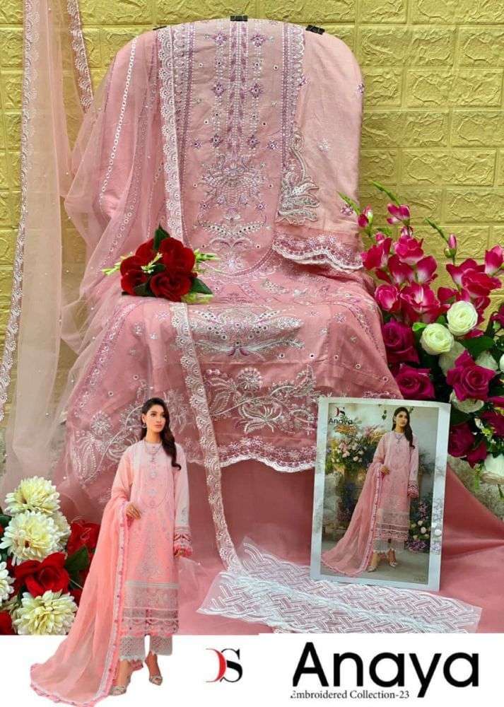DEEPSY SUITS ANAYA EMBROIDERED COLLECTION 23 COTTON EMBROIDERED SUIT