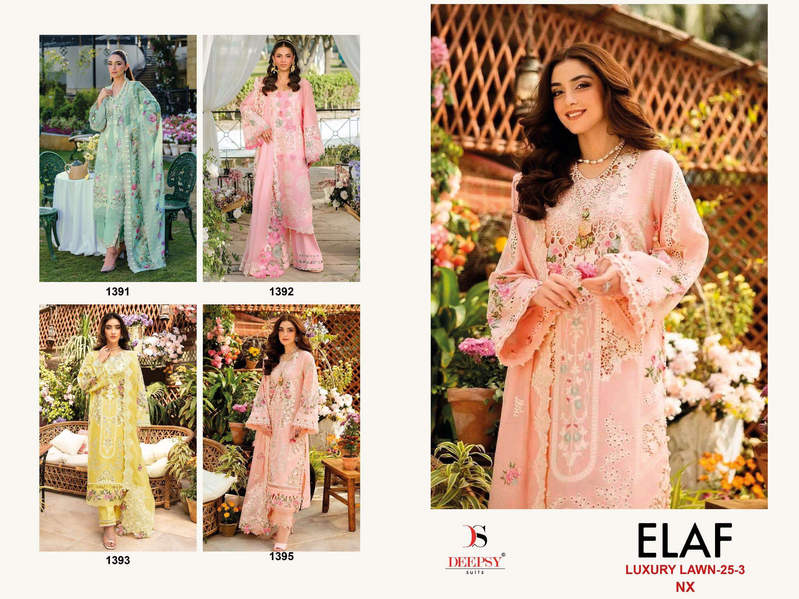 DEEPSY SUITS ELAF LUXURY LAWN 25 VOL 3 NX COTTON HEAVY EMBROIDERY DESIGNER SUIT